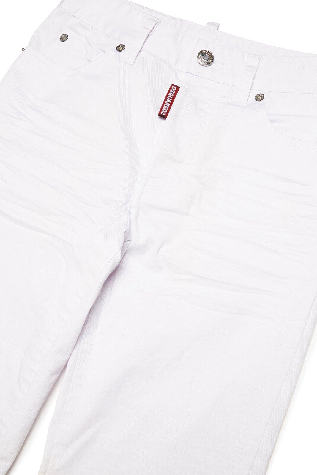Shop Dsquared2 Boston Logo-tag Straight-leg Jeans In White
