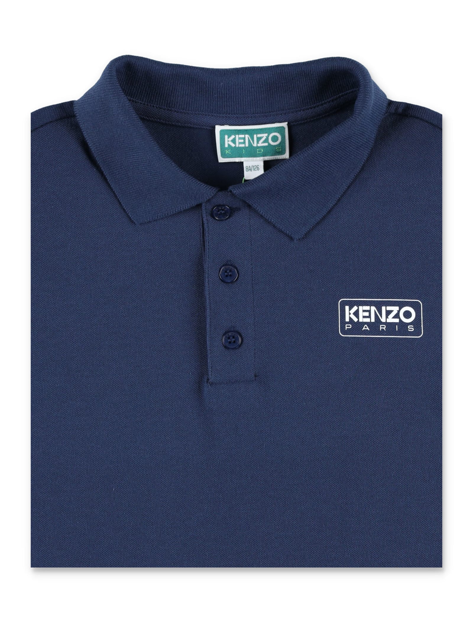 Shop Kenzo Logo Polo Shirt In Navy