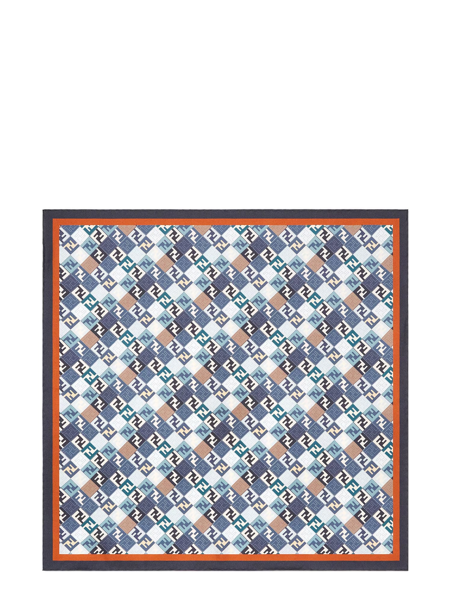 Fendi Silk Foulard With All-over Ff Logo