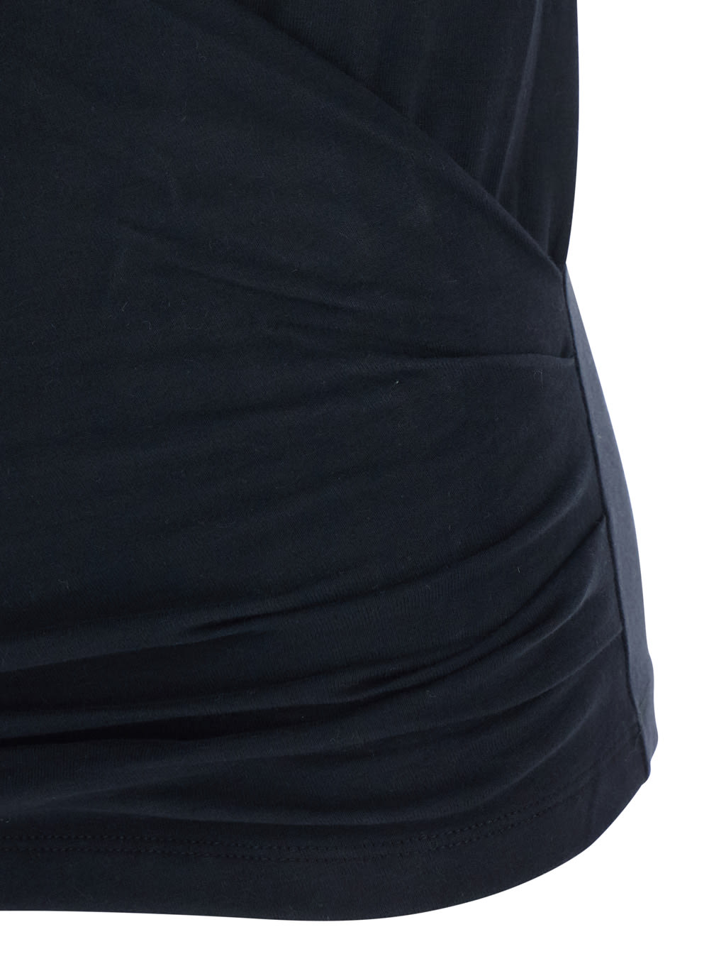 Isabel Marant Maisan Black T-shirt With Asymmetric Design And Logo Embroidery On The Back In Cotton Woman