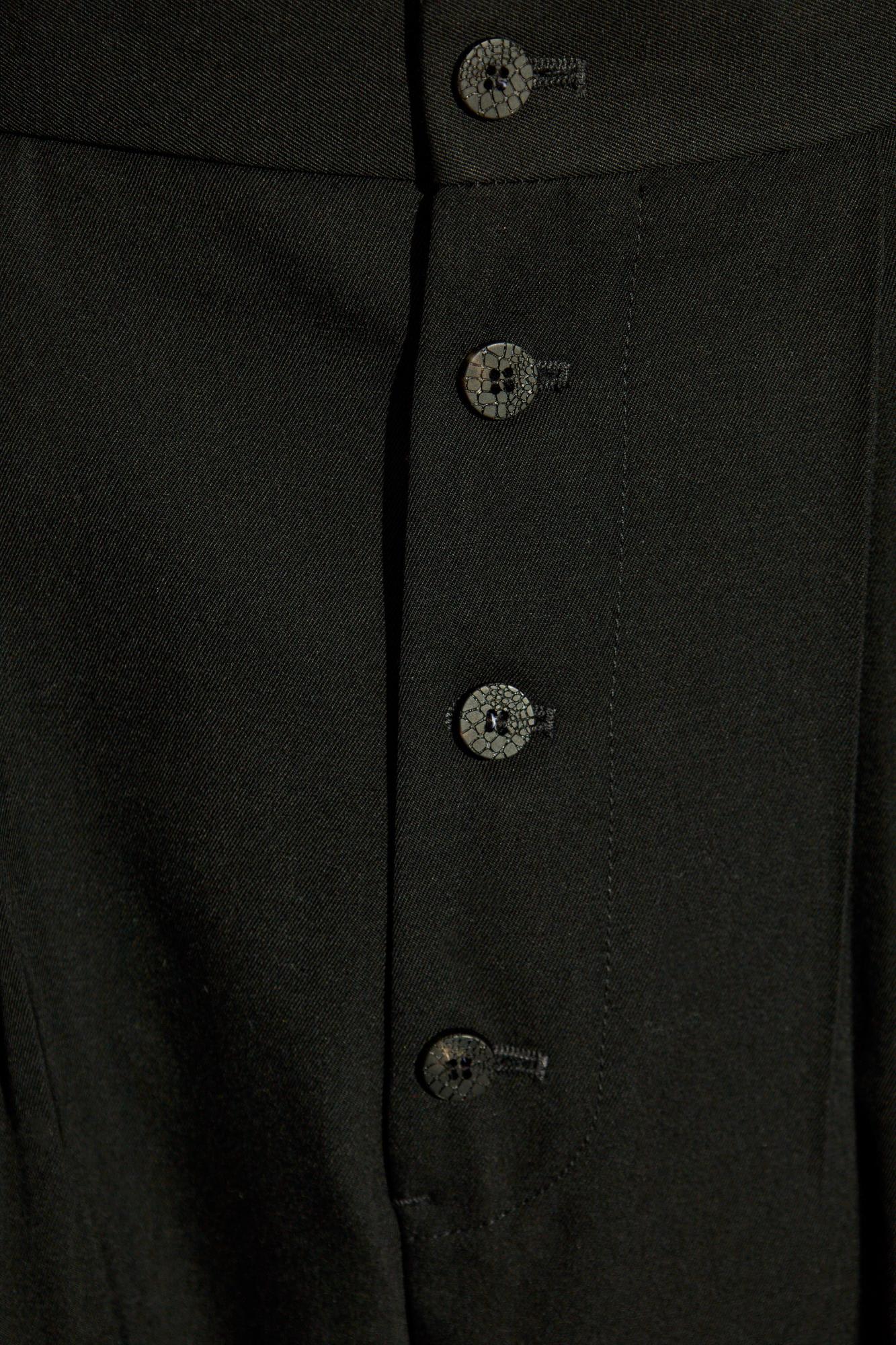 Jacquemus Pleated Button-down Trousers In Black