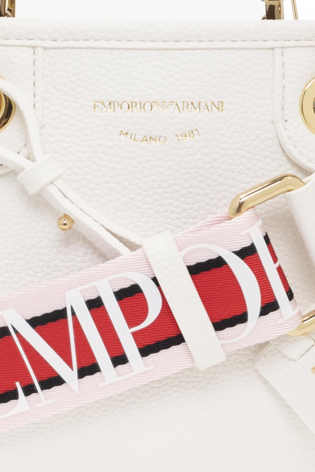 Shop Emporio Armani Myea Mini Shoulder Bag In White