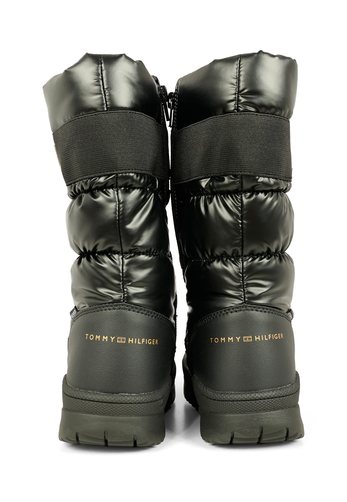Tommy Hilfiger Black Boots For Girl With Flag In Multi