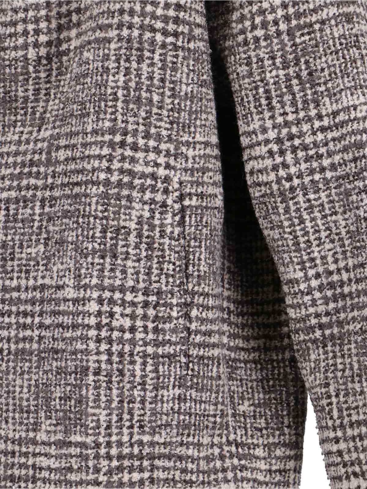Kiton Longline Jacket With Notched Lapel And Pockets In Neutral