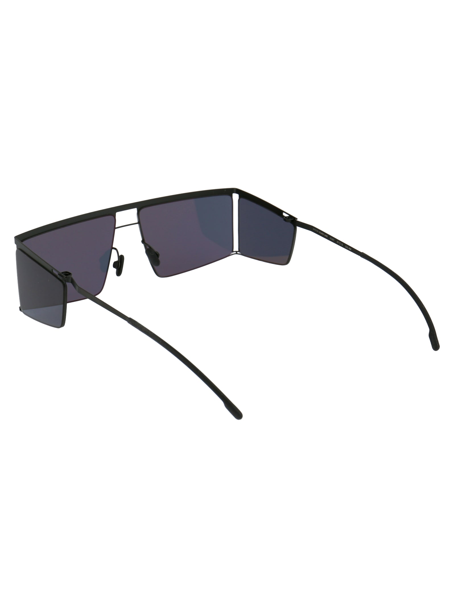 Shop Mykita Hl001 Sunglasses In 868 Black/dark Grey Sides Darkgrey Solid