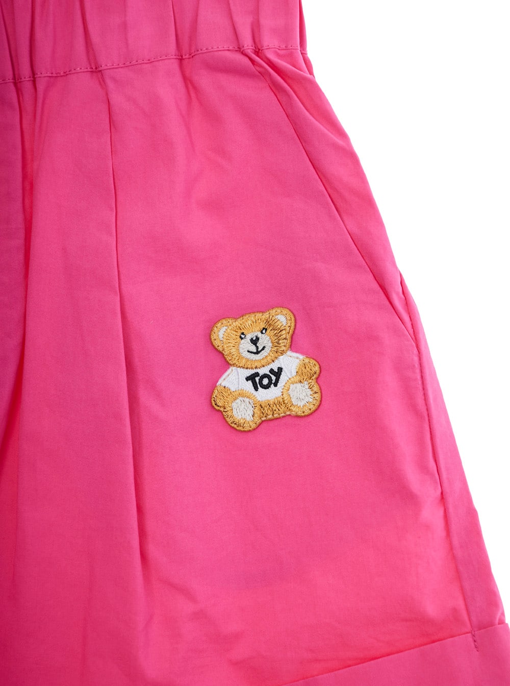 Moschino Pink Shorts With Teddy Bear Motif On The Front In Cotton And Tech Fabric Girl In Pink