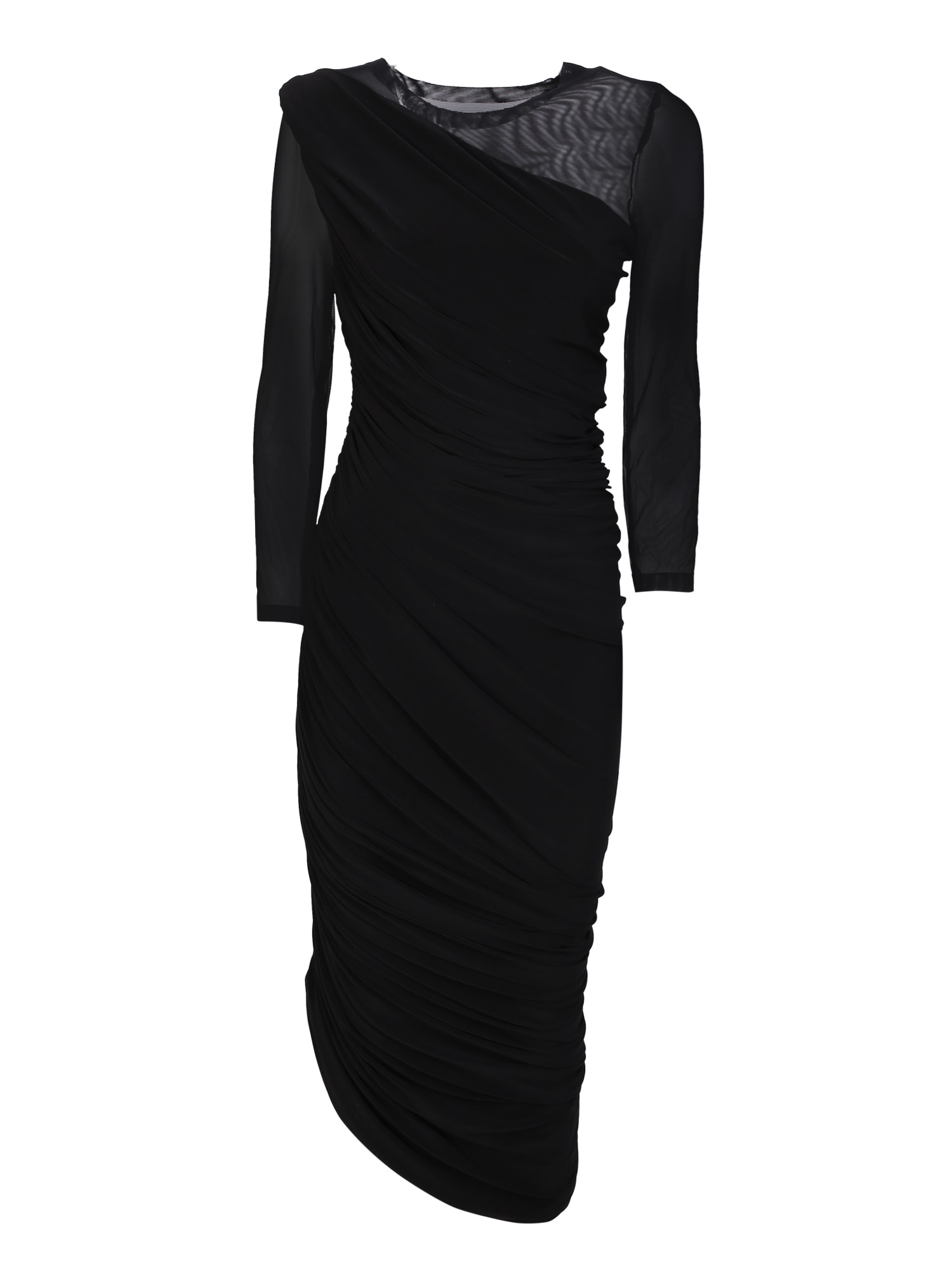 Shop Norma Kamali Diana Midi Dress In Black