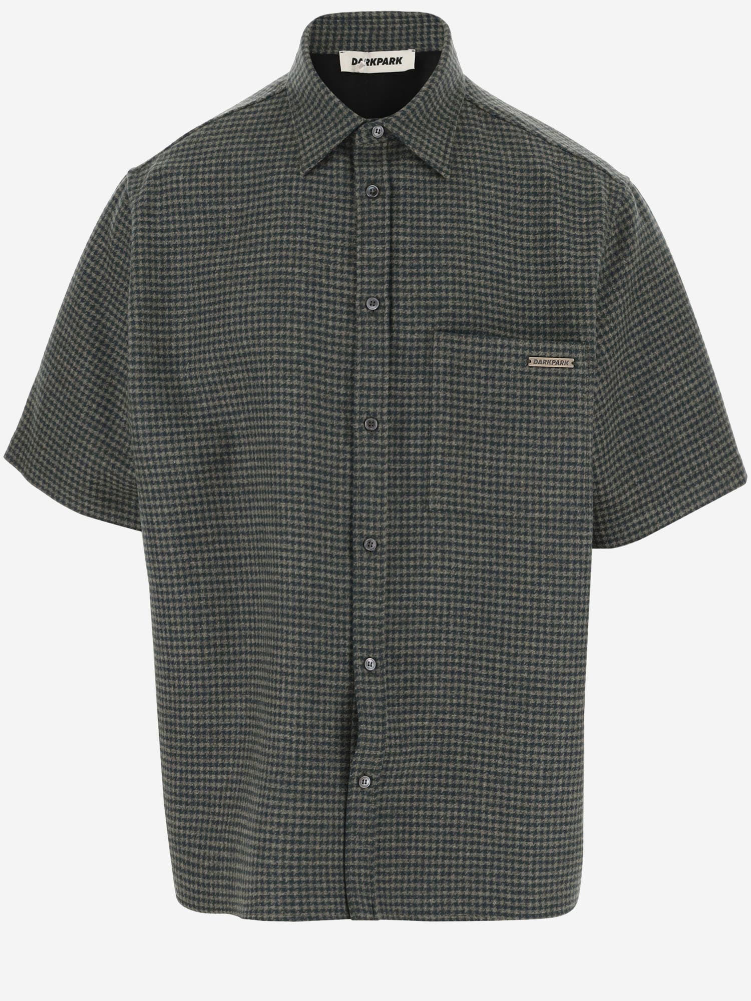 Wool Blend Shirt With Check Pattern