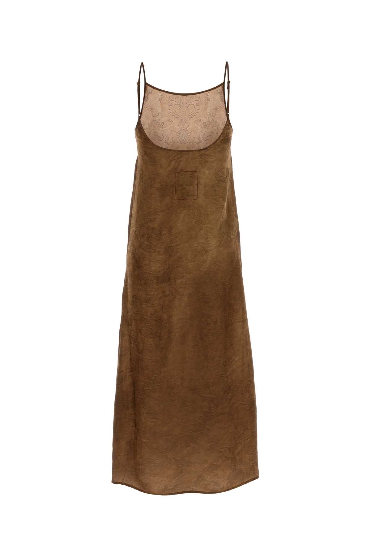 Uma Wang Brown Viscose Blend Anaya Dress In Brown