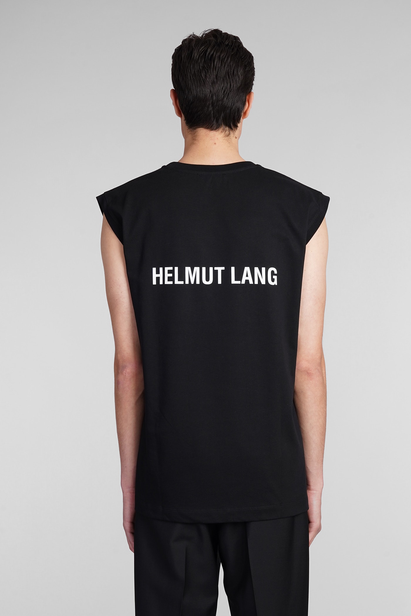 Shop Helmut Lang Tank Top In Black Cotton