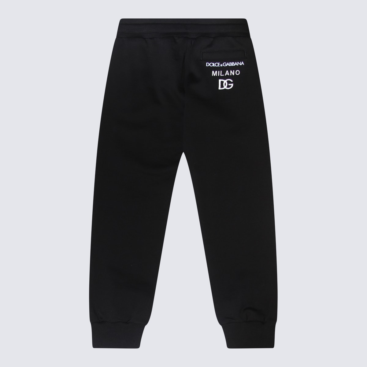 Shop Dolce & Gabbana Black Cotton Track Pants