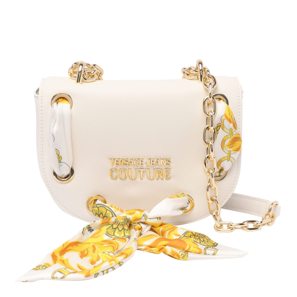 Versace Jeans Couture Chain Couture 1 Shoulder Bag In White