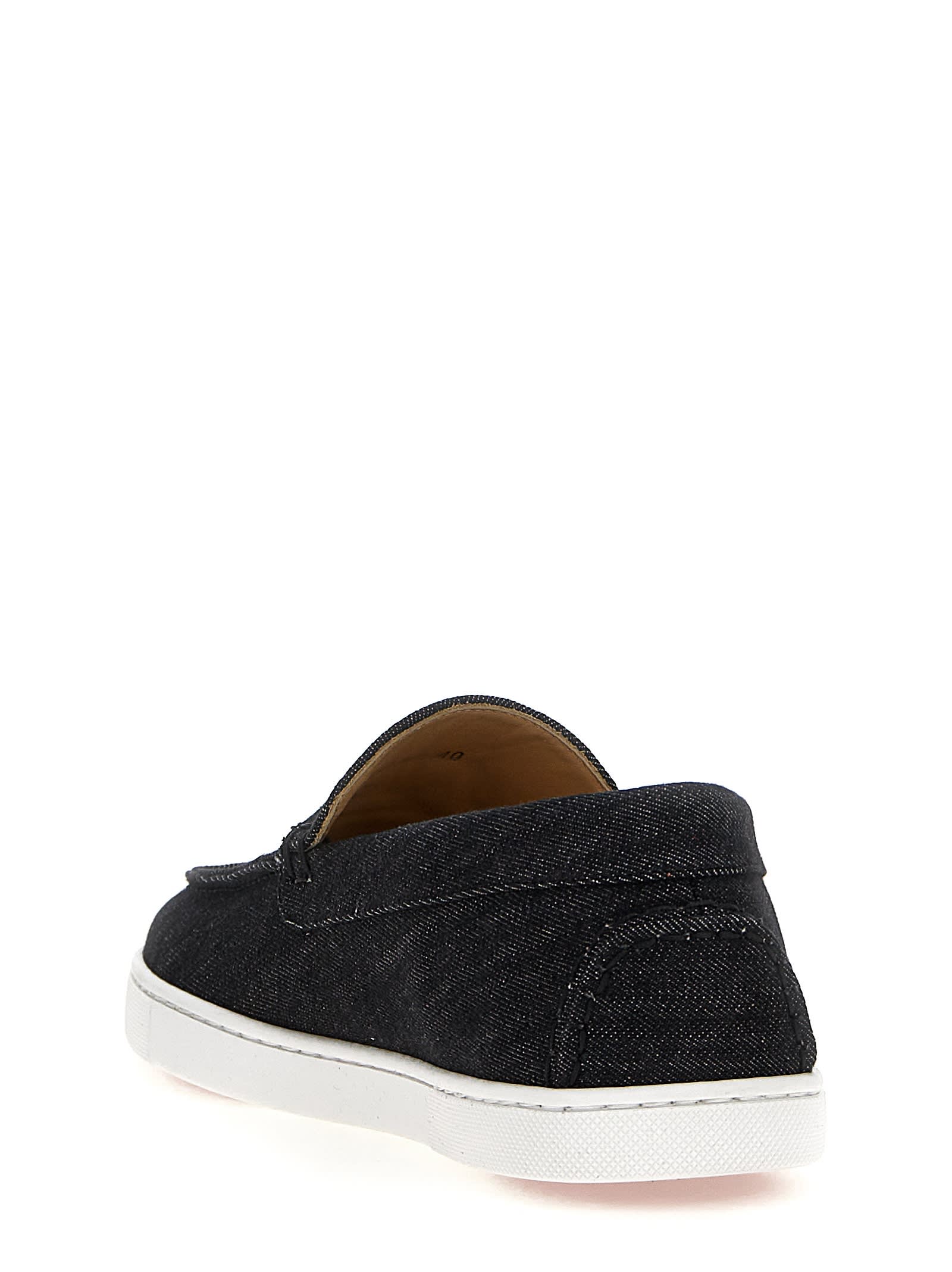 Shop Christian Louboutin Varsiboat Loafers In Black