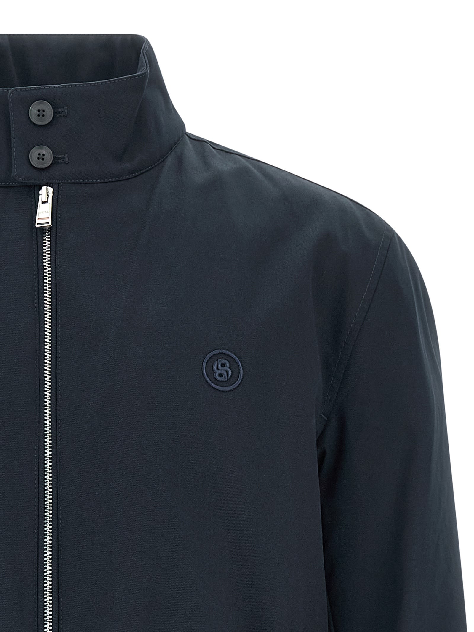 Hugo Boss Long Sleeve Casual Jacket In Blue