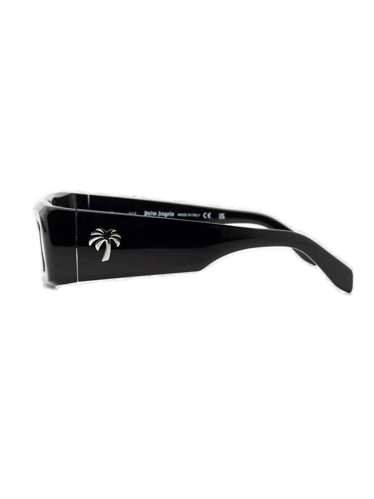 Shop Palm Angels Yreka Square Frame Sunglasses In 1007 Black