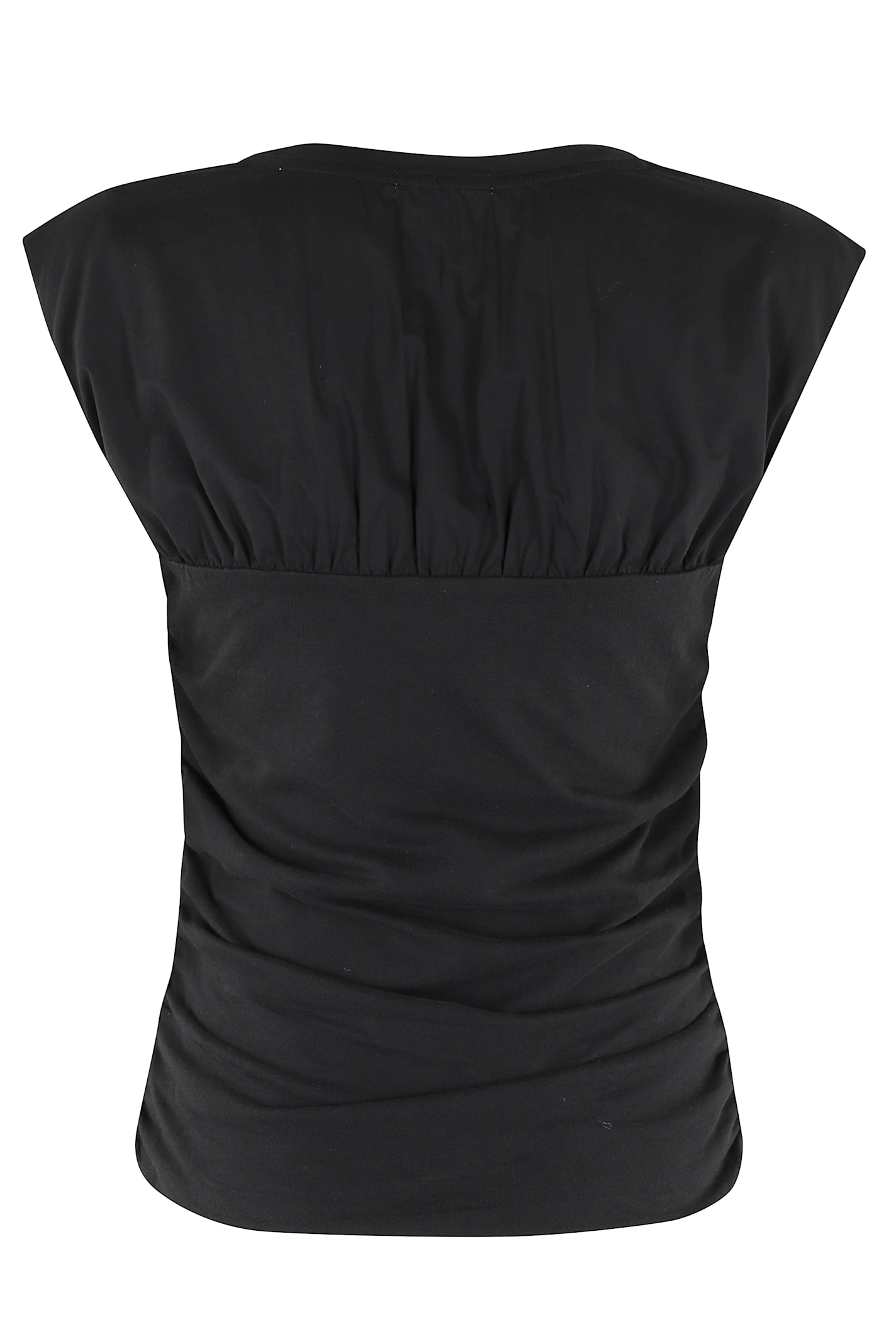 Rag & Bone Mica Banded Cotton Top In Black In Black