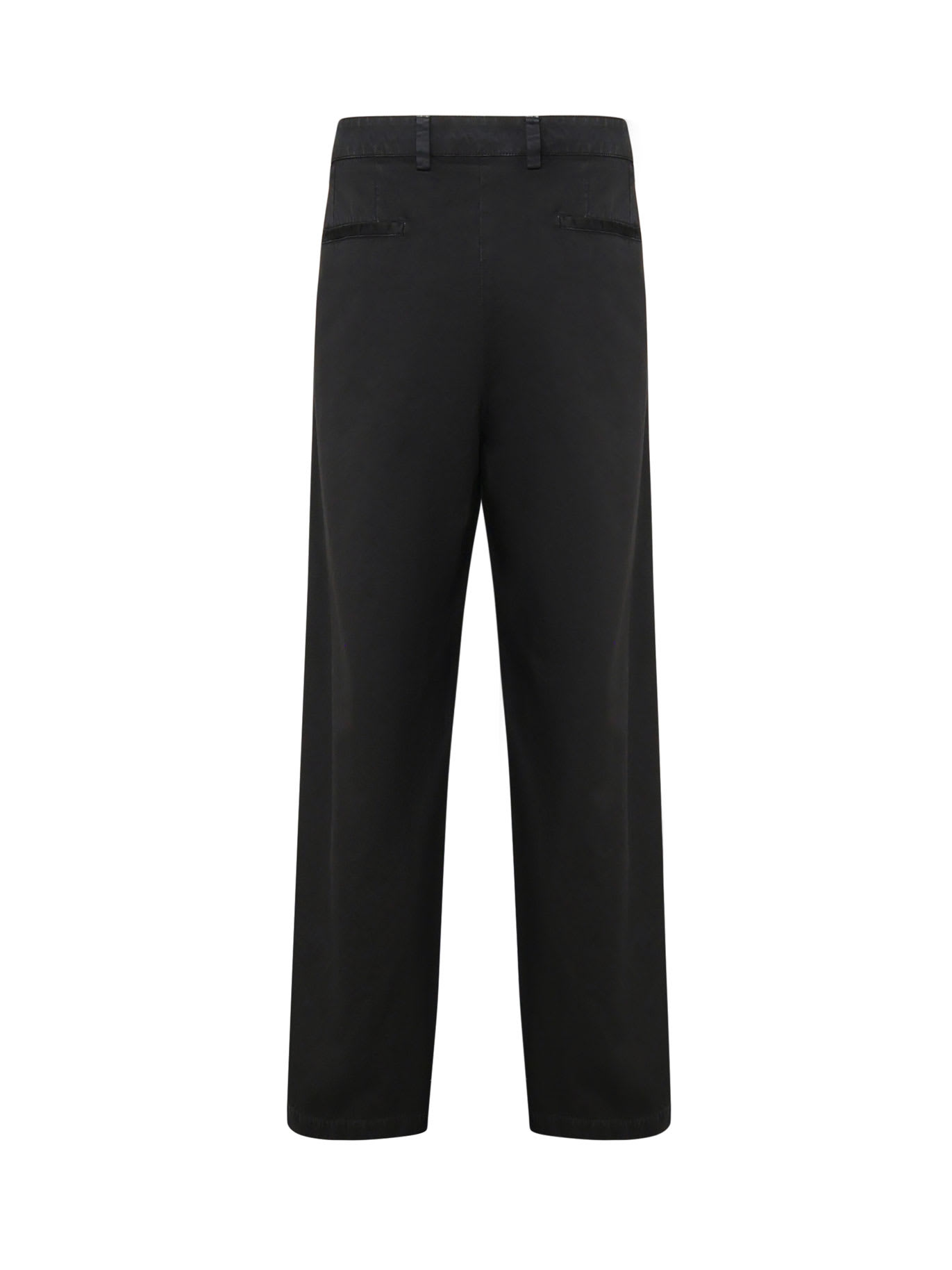 Shop Dolce & Gabbana Gabardine Cotton Trousers In Black