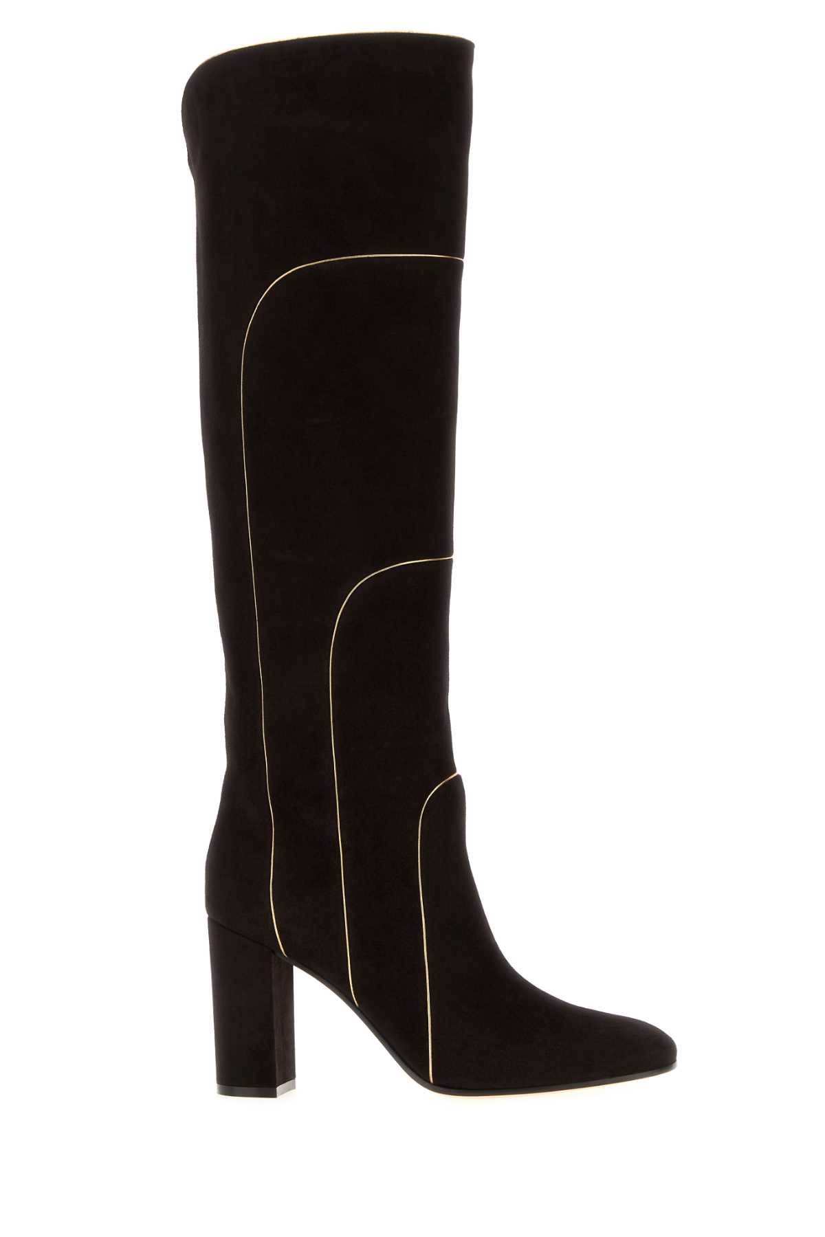 Gianvito Rossi Dark Brown Suede Juliette Boots In Multi