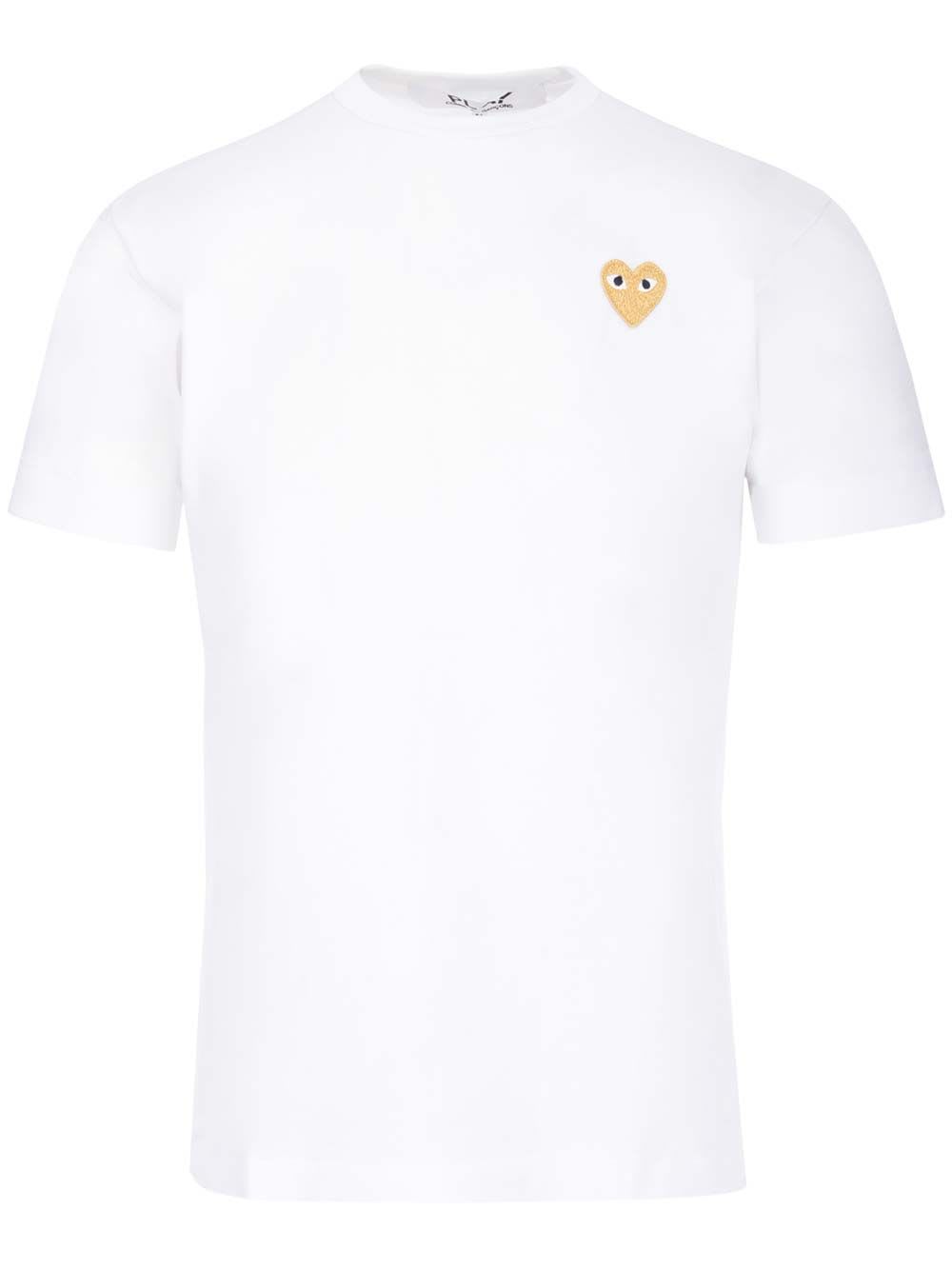 Comme des Garçons Play Gold Heart T-shirt