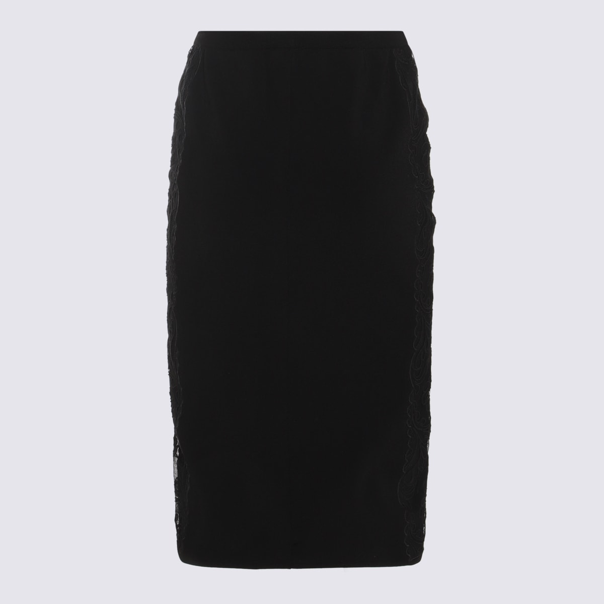 Shop Versace Black Viscose Blend Skirt