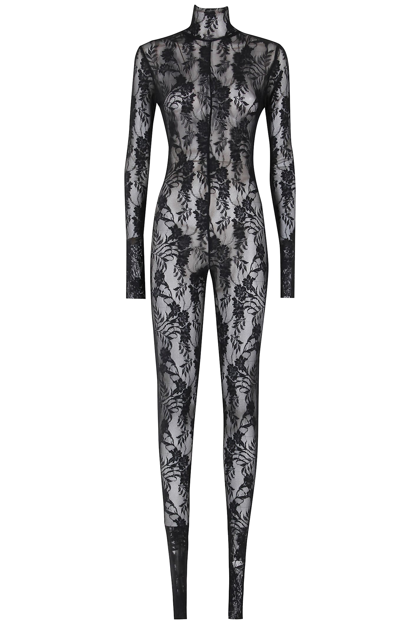 Norma Kamali Long Sleeve Slim Fit Turtle Catsuit In Black