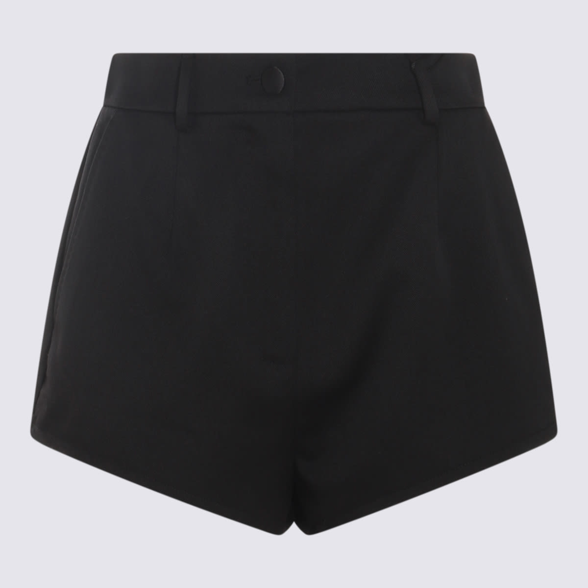 Shop Dolce & Gabbana Black Wool Shorts