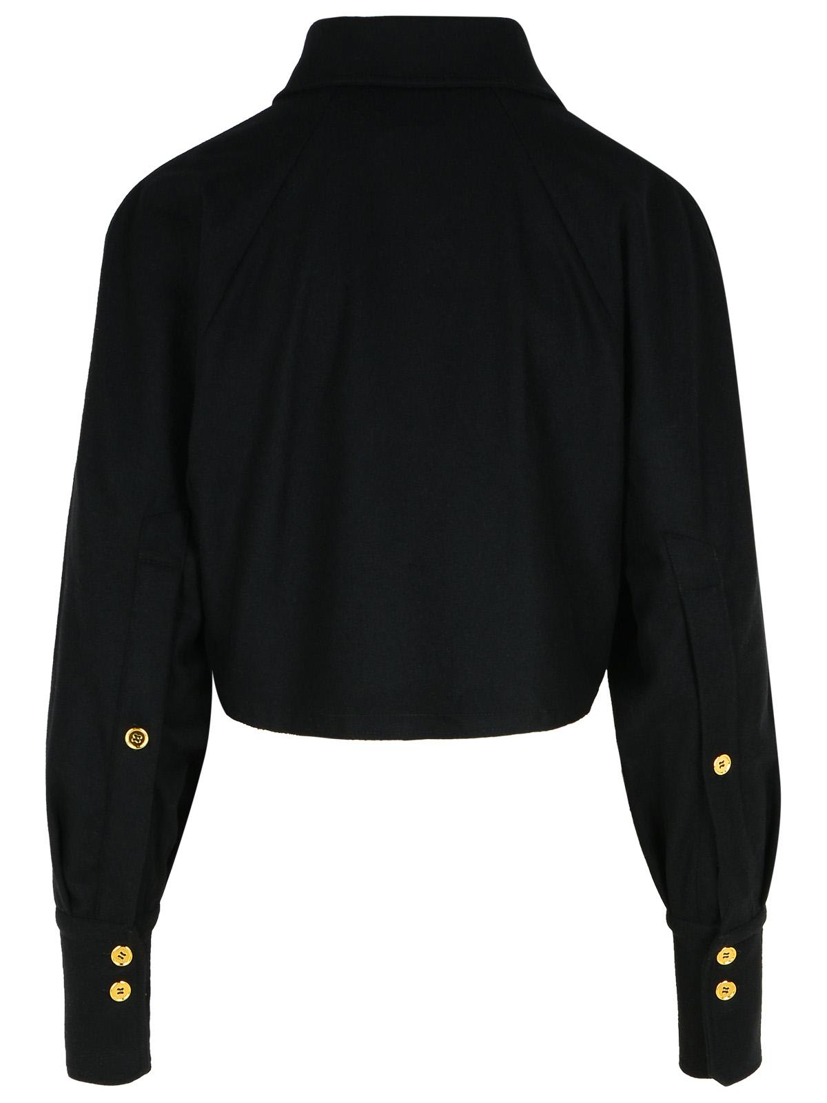Patou Black Virgin Wool Blend Shirt In Black