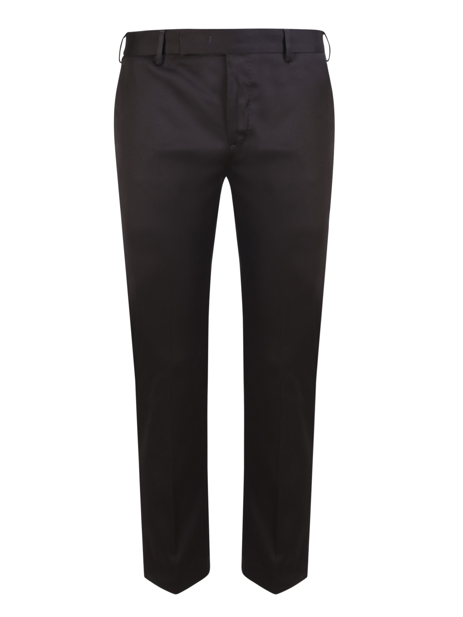 Pt01 Cotton Blend Trousers In Black