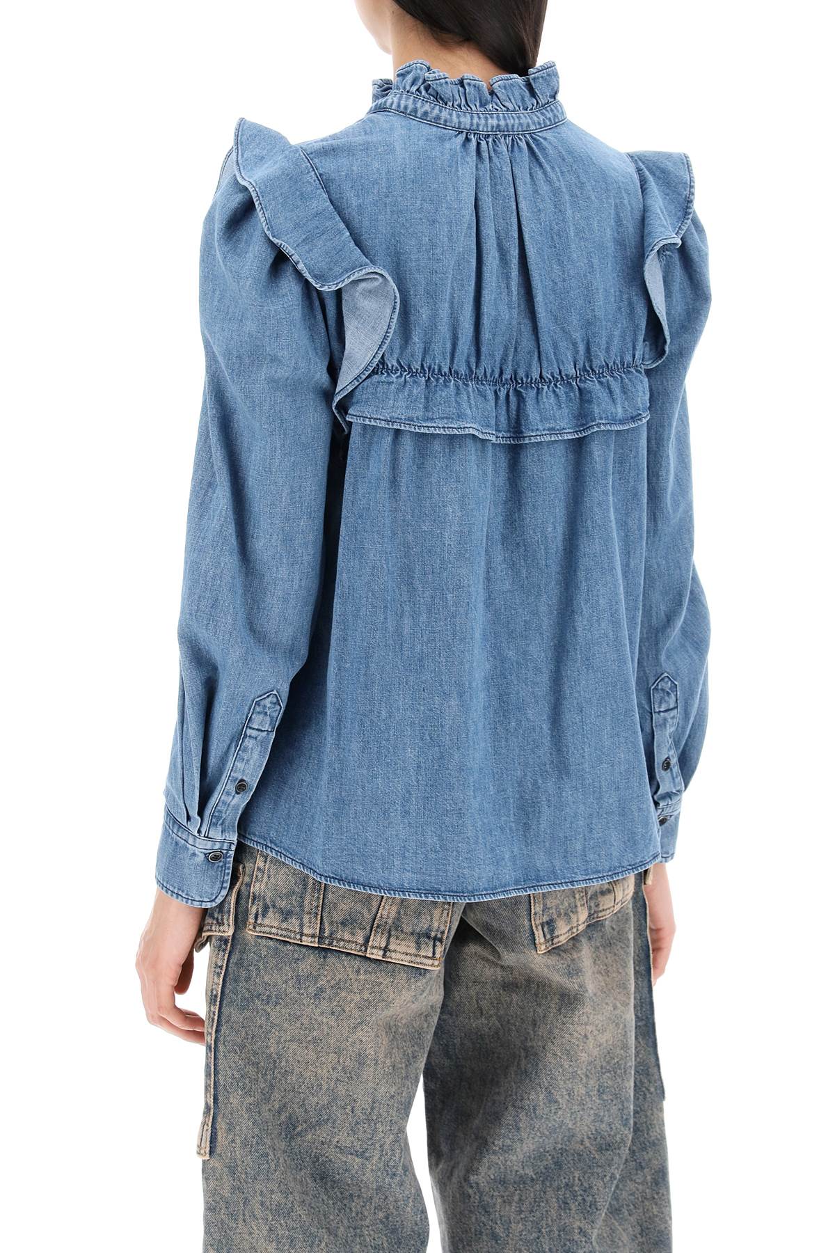 Shop Marant Etoile Idety Shirt In Blue (blue)