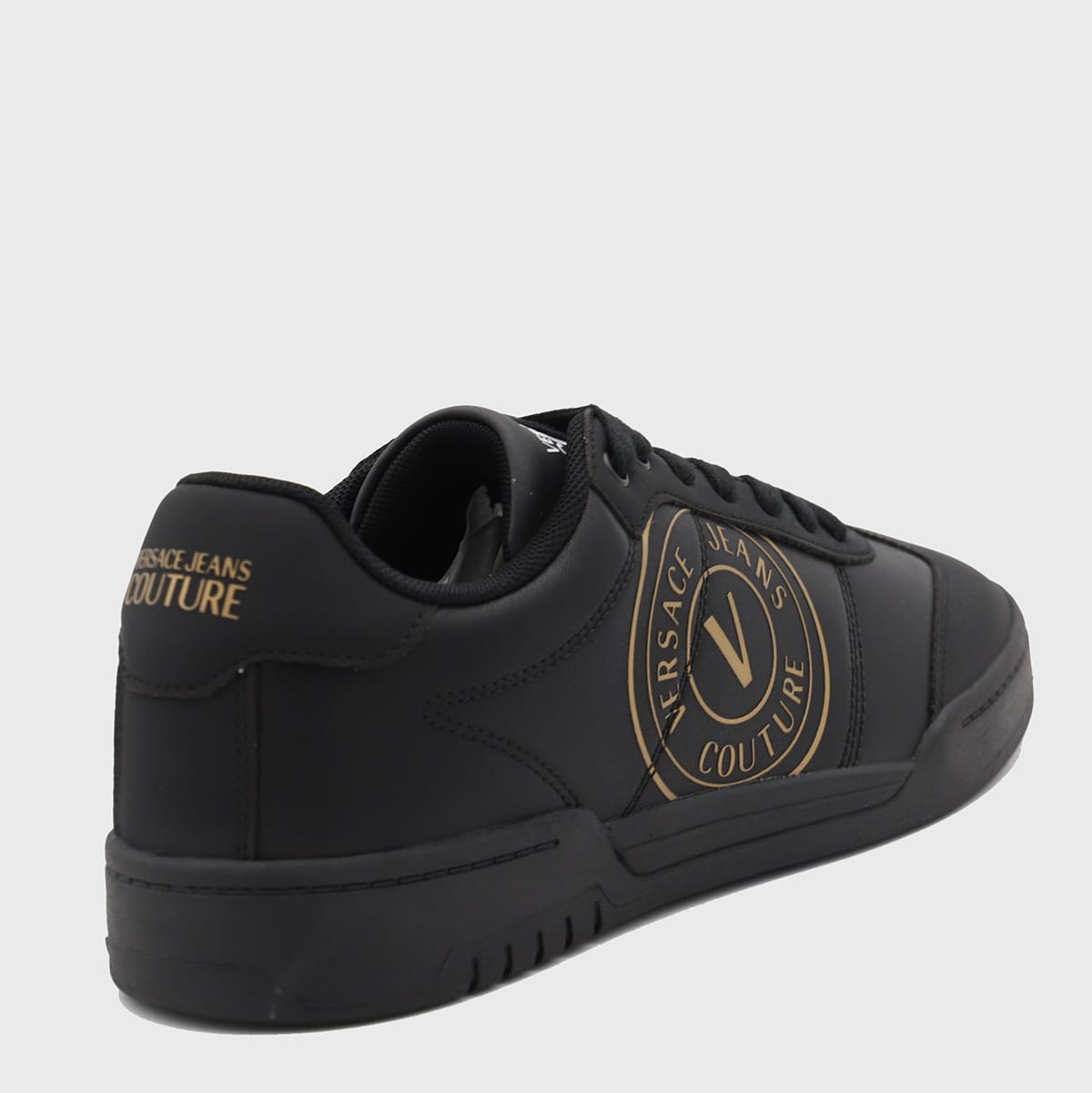 Versace Jeans Couture Black Sneakers In Black