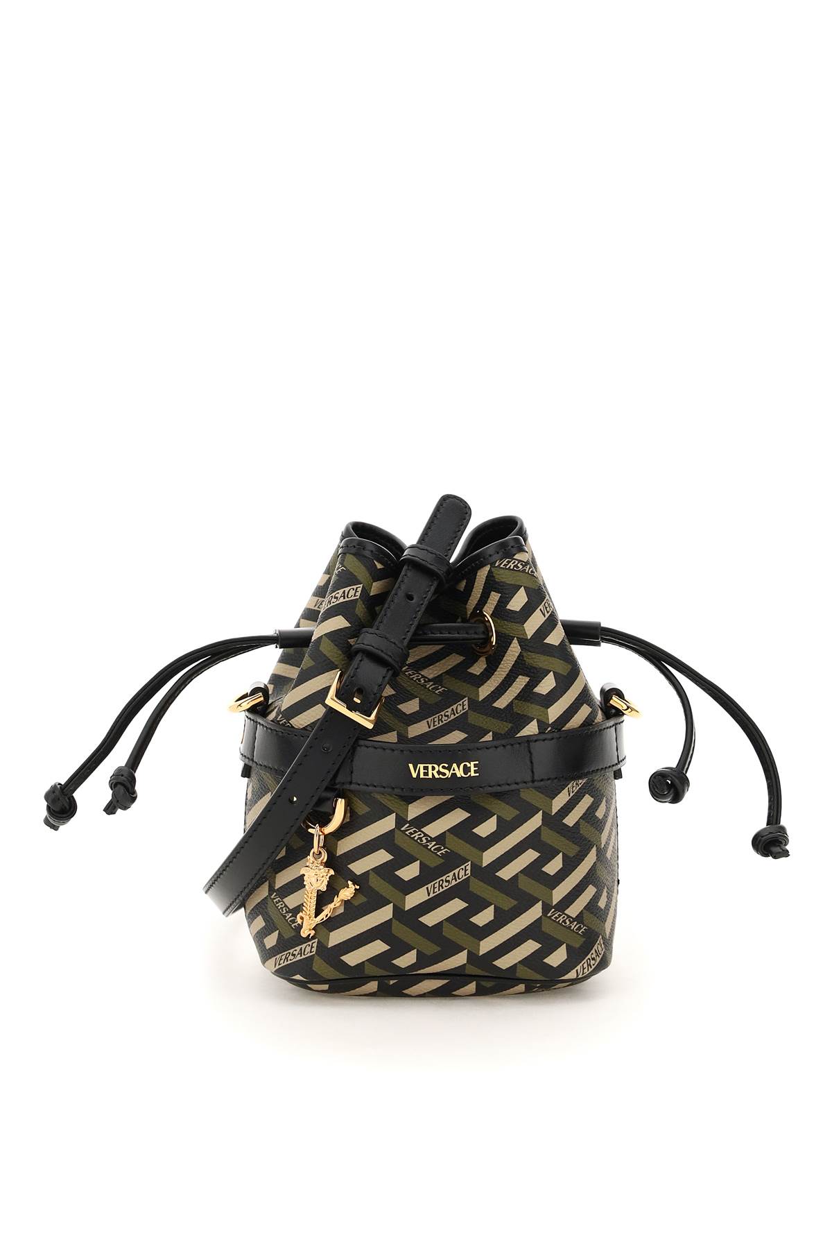 Versace La Greca Signature Mini Bucket Bag