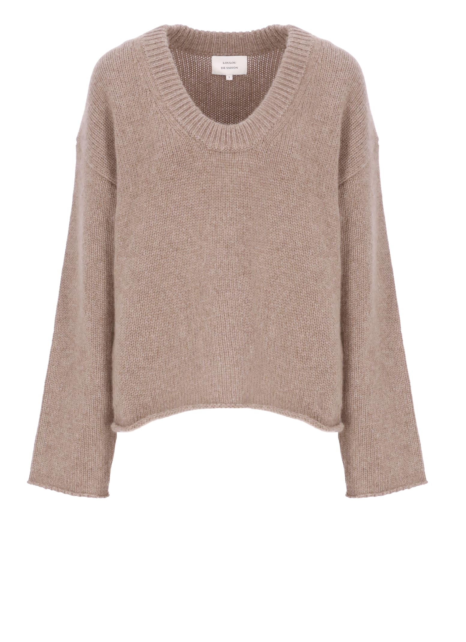Loulou Studio Relaxed Fit Wool Sweater V-neck In Brown