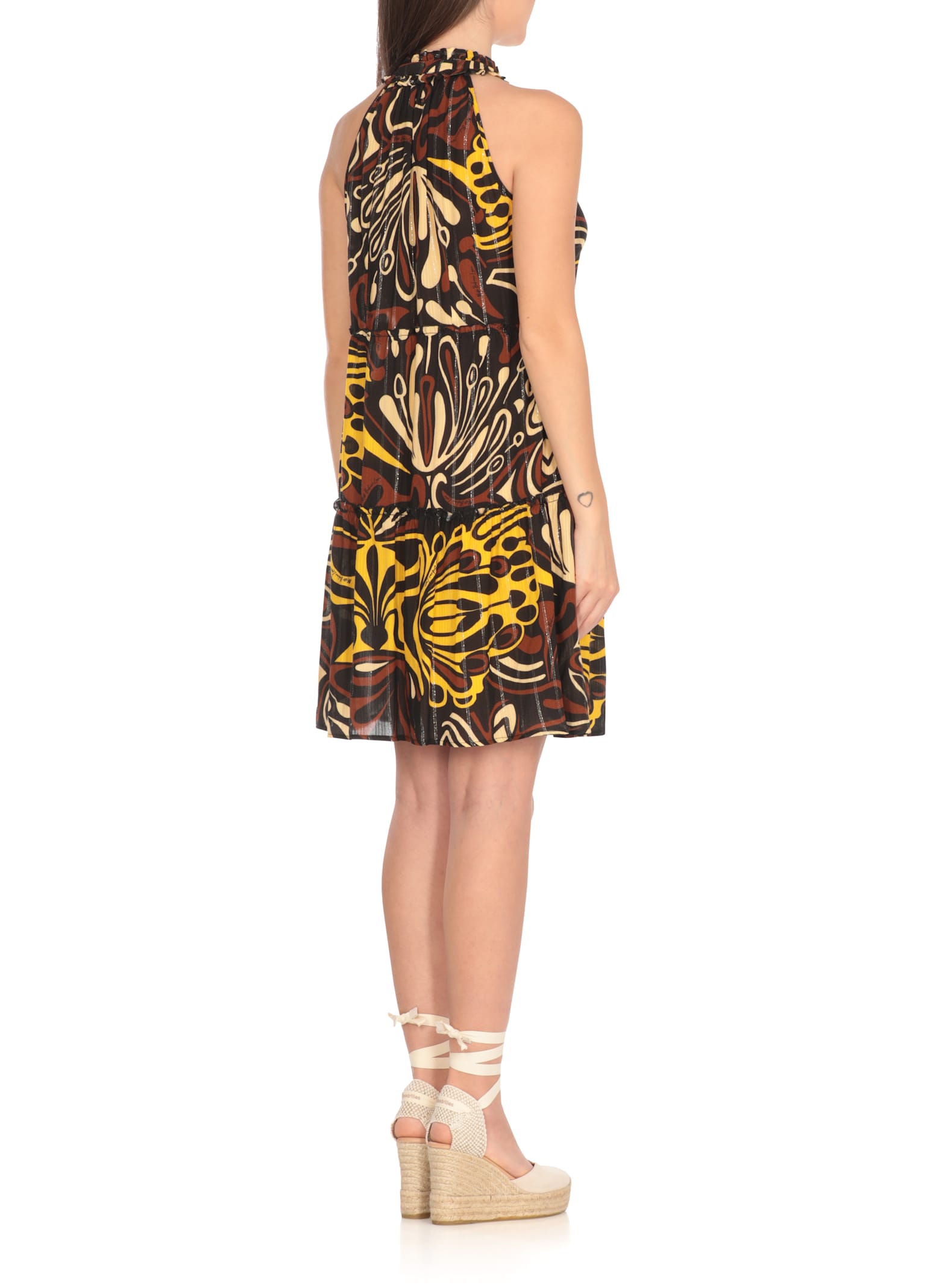 Miss Bikini Contrasting Lurex Viscose Caftan