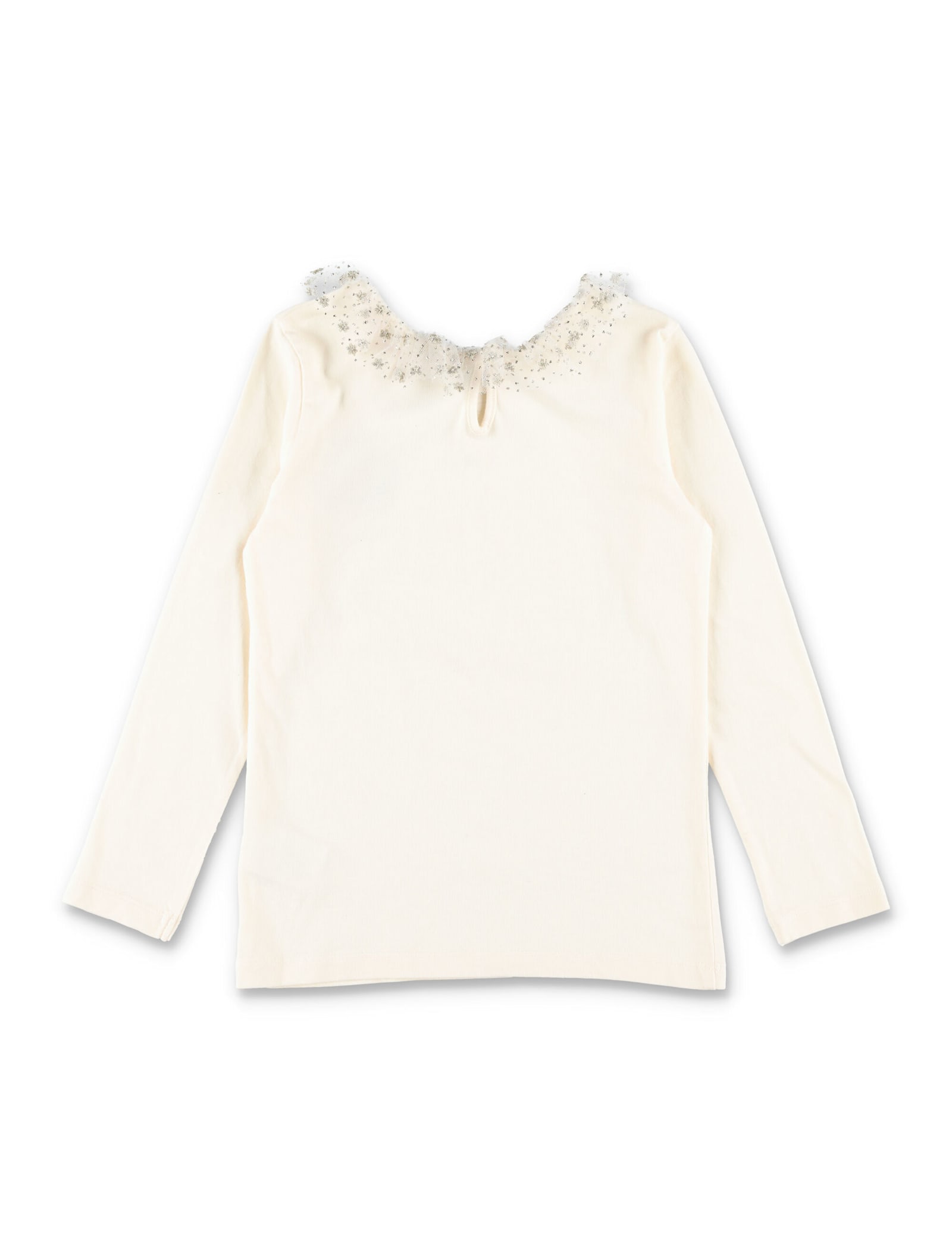 Bonpoint Tidjany Embellished Patch-appliqué Cotton T-shirt In Neutral