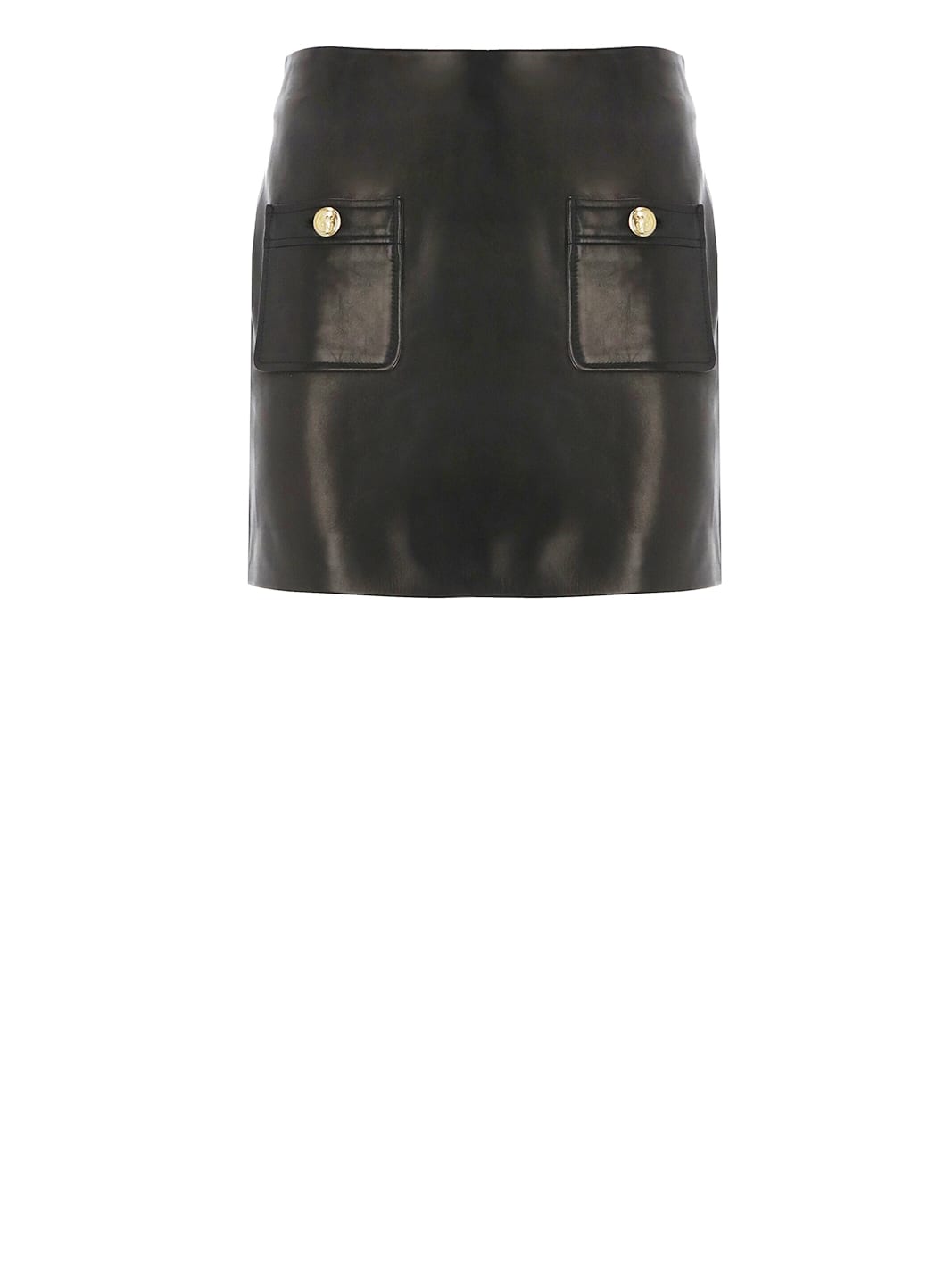 Palm Angels Mid-waisted Leather Mini Skirt