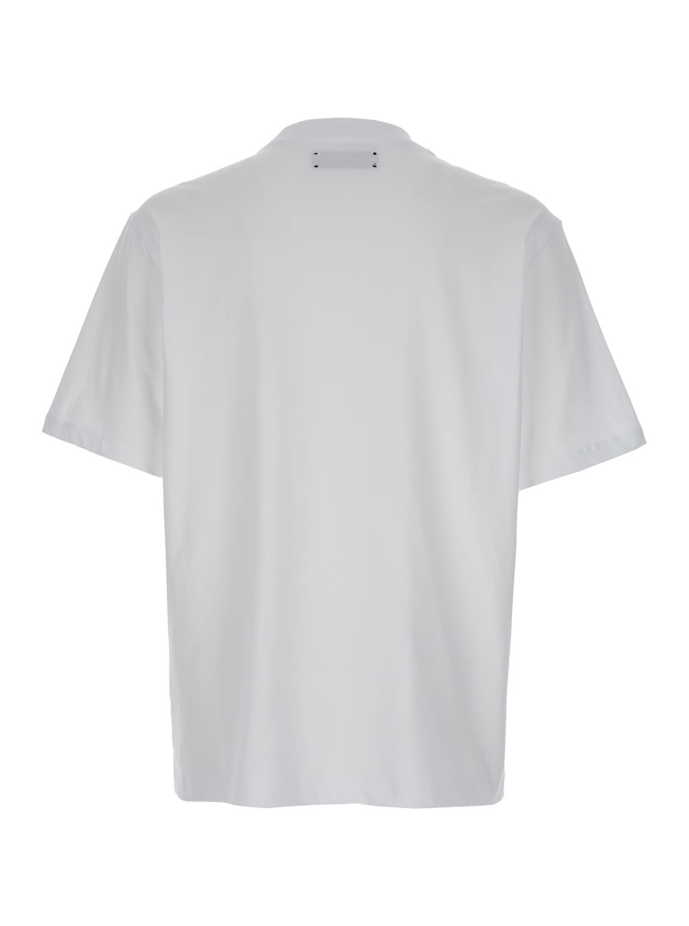 Amiri White Crewneck T-shirt With Logo Print On The Front In Cotton Man In Gray
