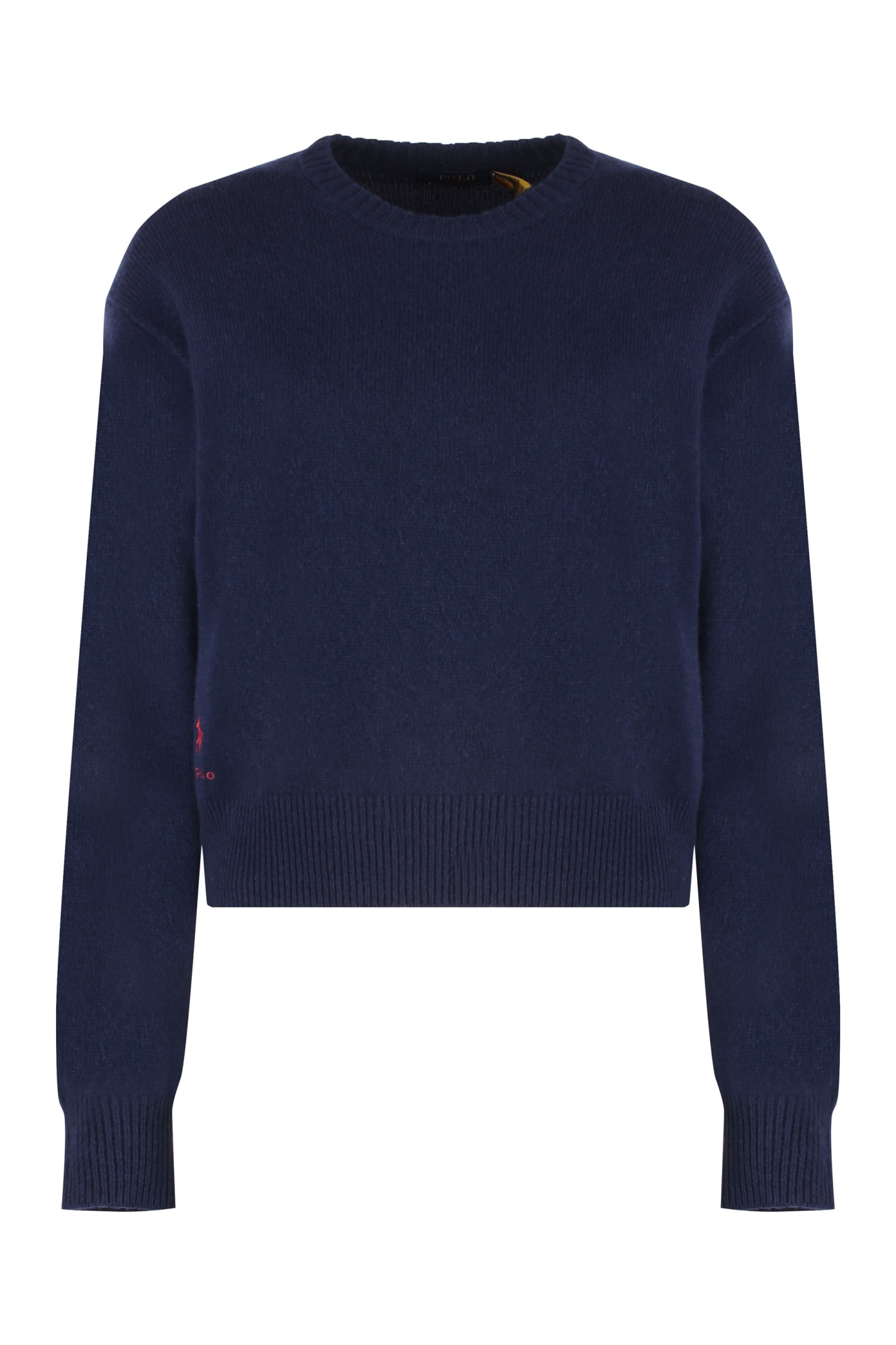 Polo Ralph Lauren Wool-blend Crew-neck Sweater In Blue
