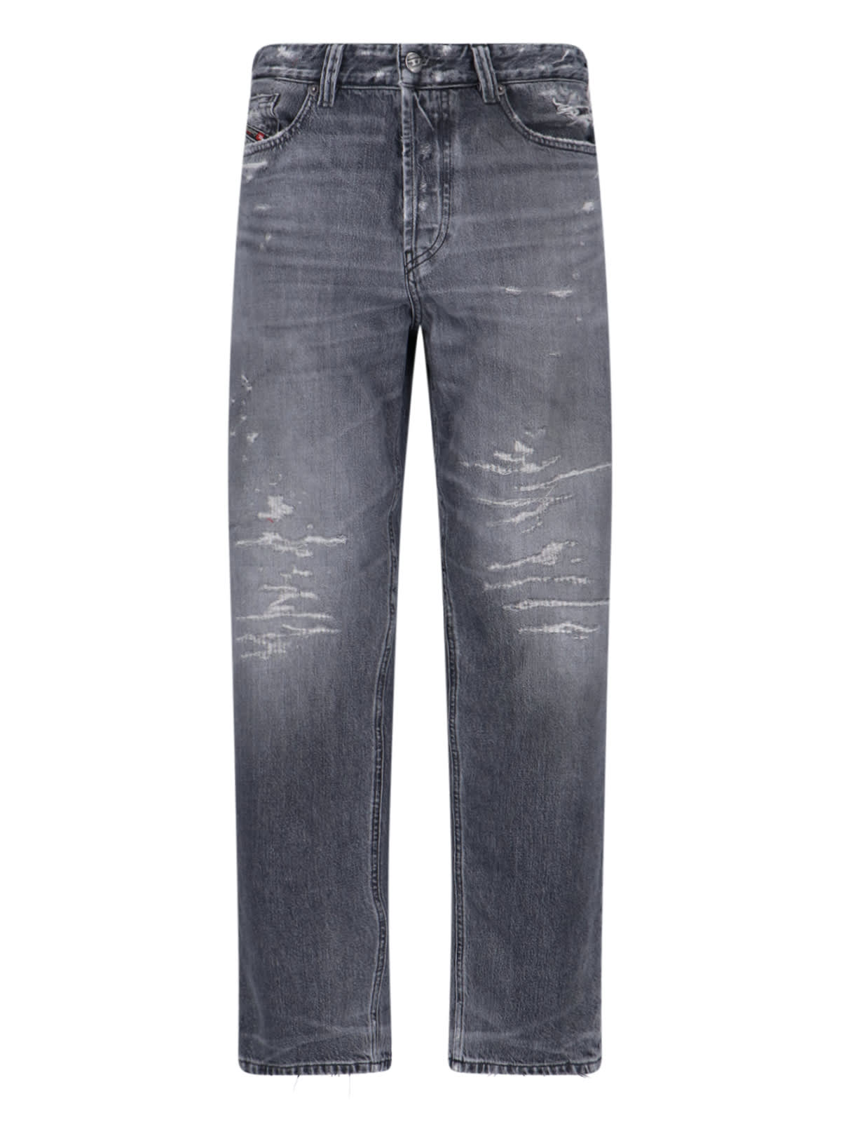 Diesel 1988 D-ark Distressed Jeans In Gray