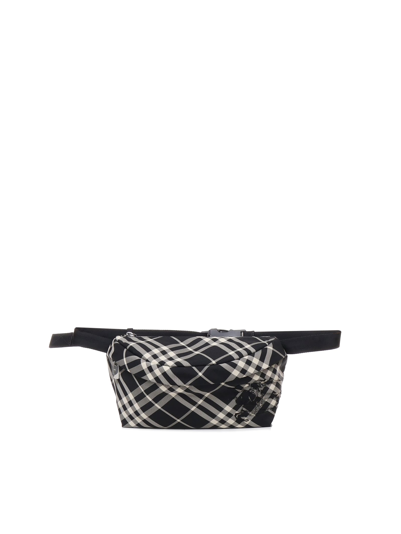 Shop Burberry Waist Bag With Adjustable Strap In Black