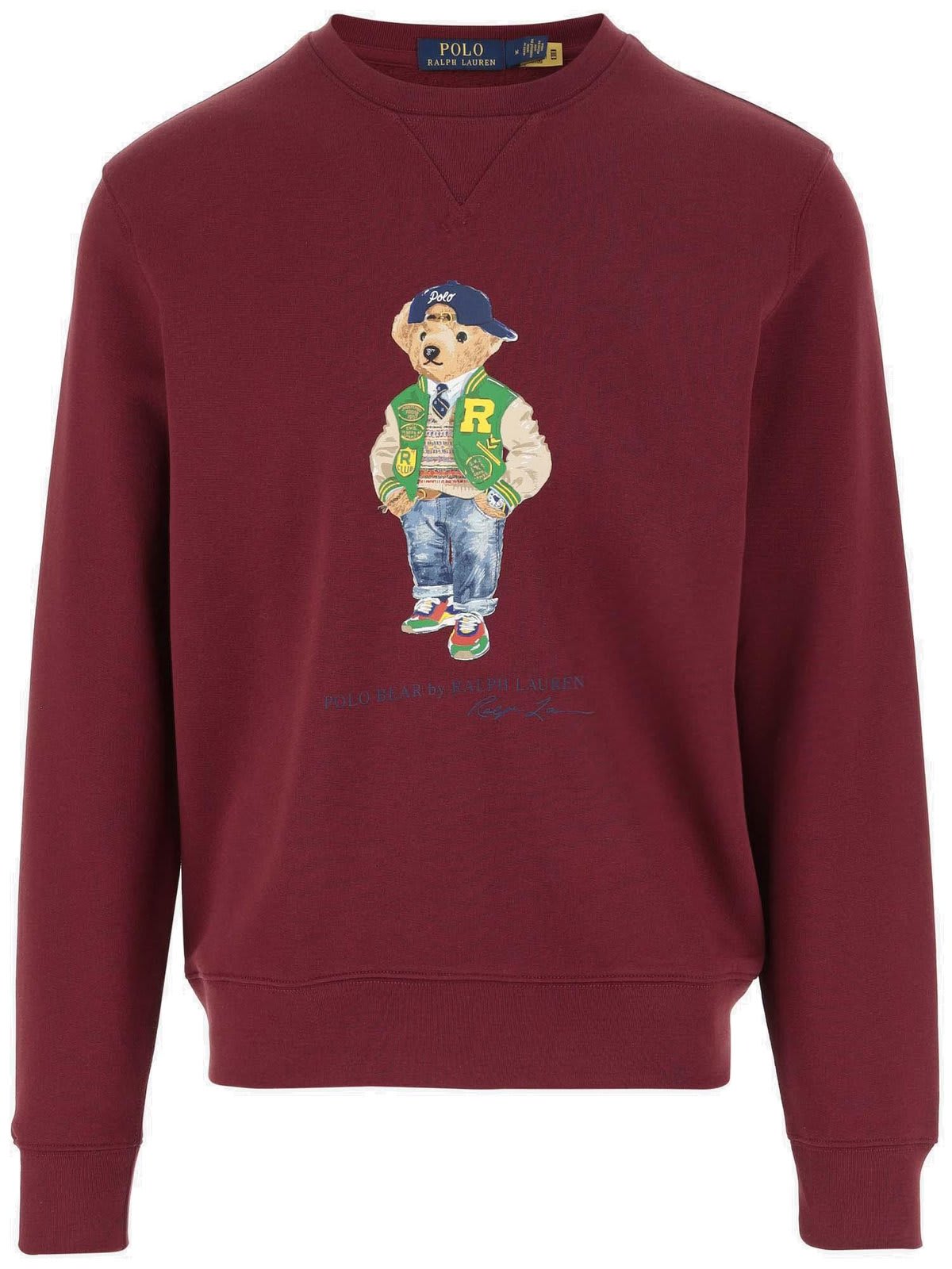 Shop Polo Ralph Lauren Polo Bear Fleece Sweatshirt In Red