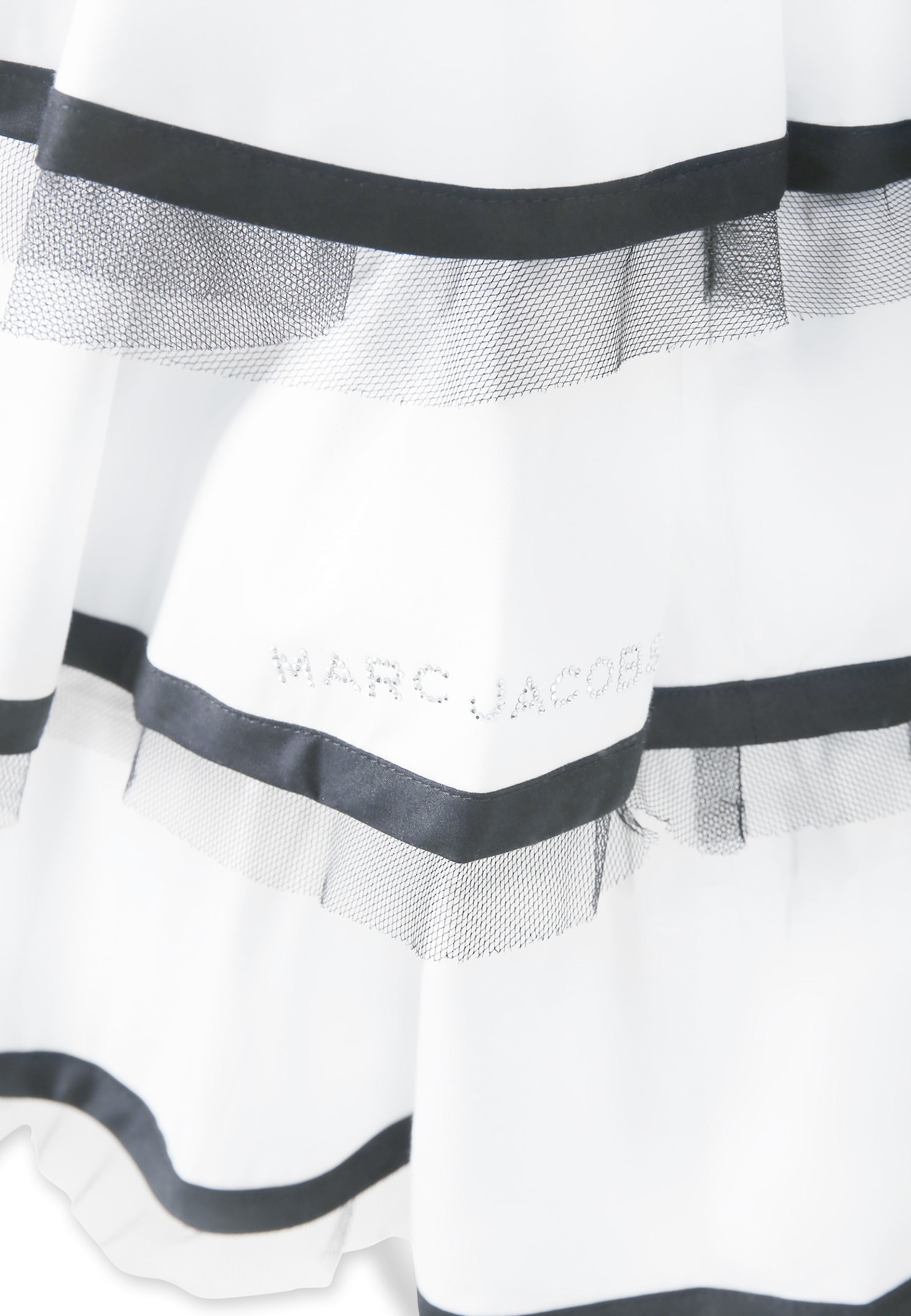 Marc Jacobs White Dress For Girl With Logo In White