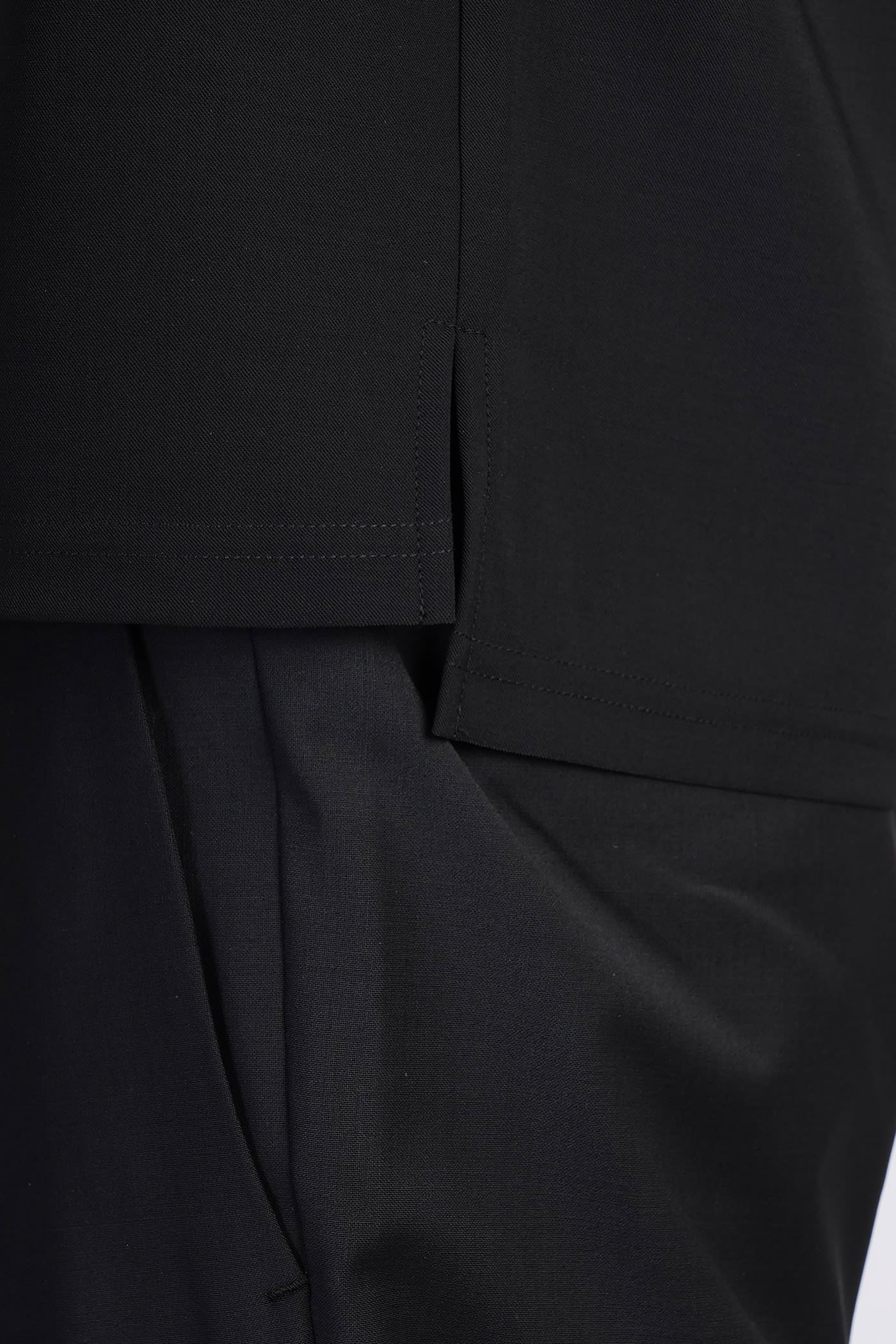 Attachment Black Crewneck T-shirt In Black