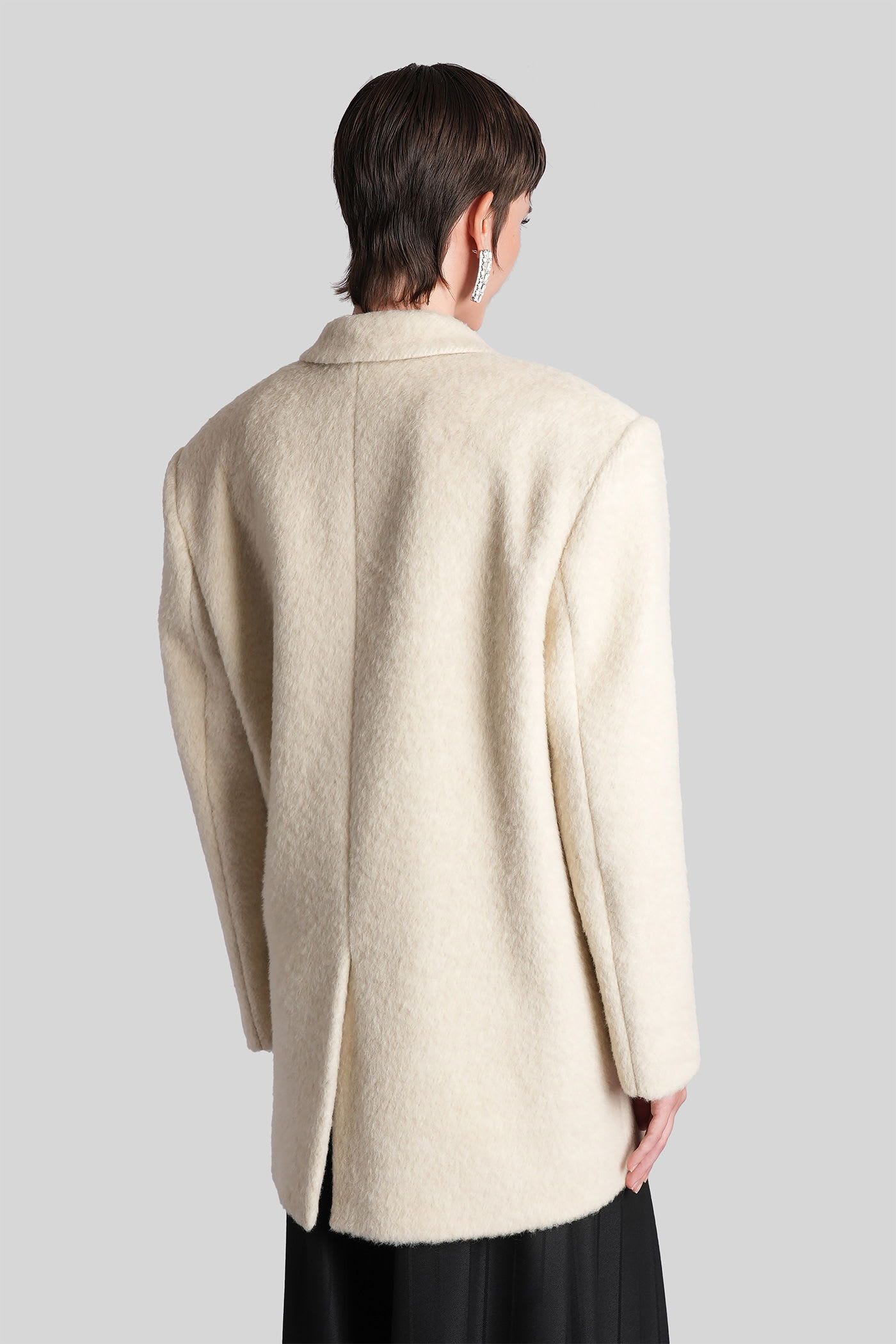 The Andamane Teresa Coat In Beige Wool In Neutral