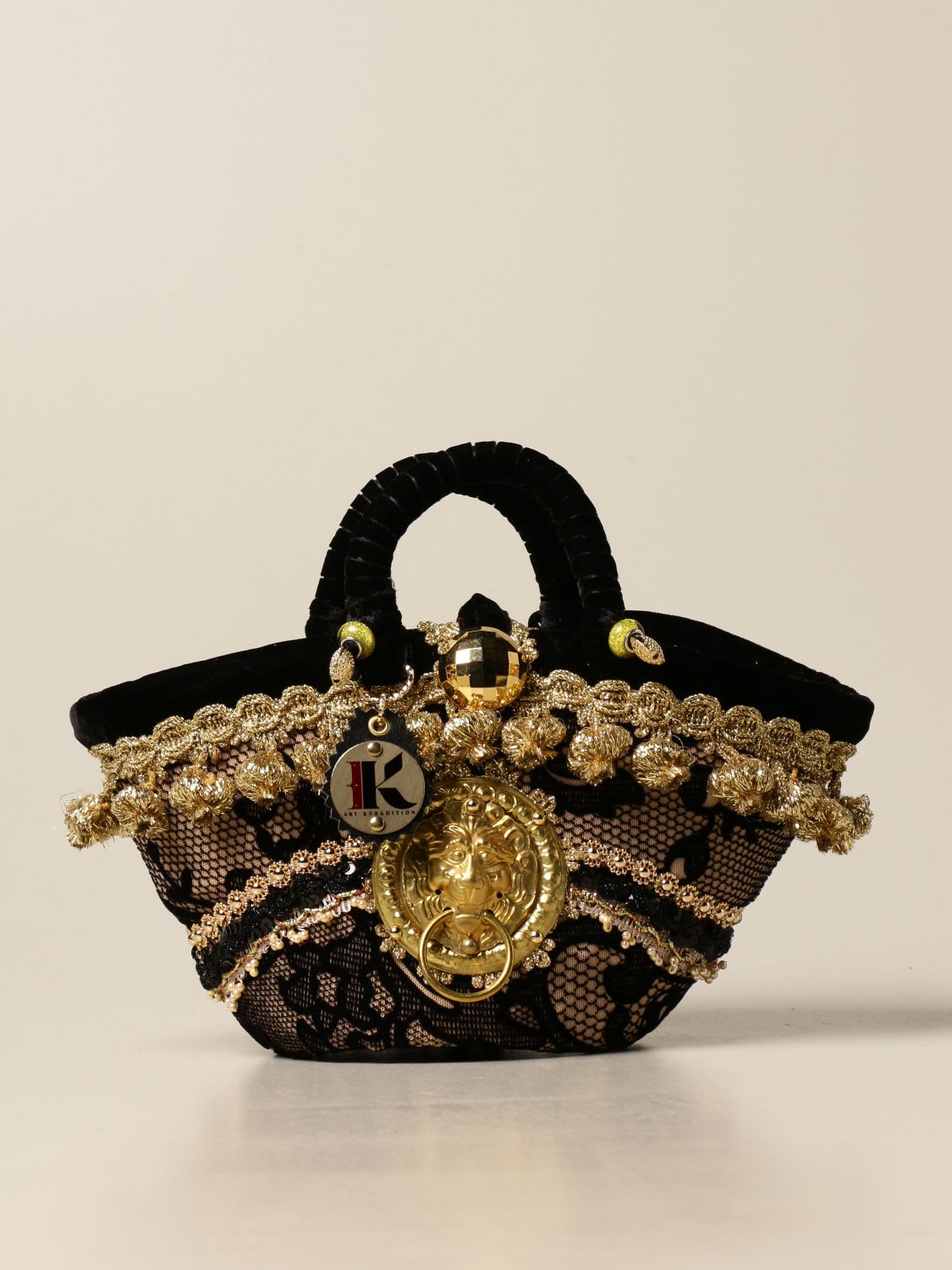 Sikuly Handbag Lace Bag P. Sikuly With Lurex Embroidery
