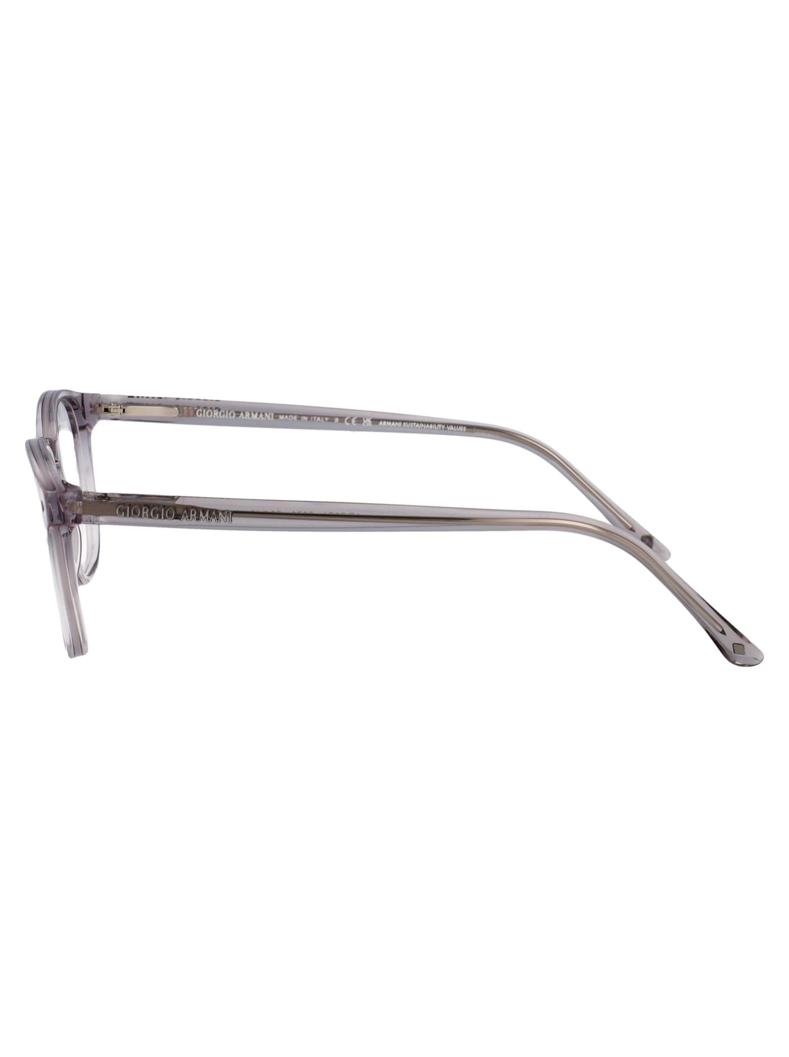 Giorgio Armani Grigio Trasparente Acetate Glasses In Gray