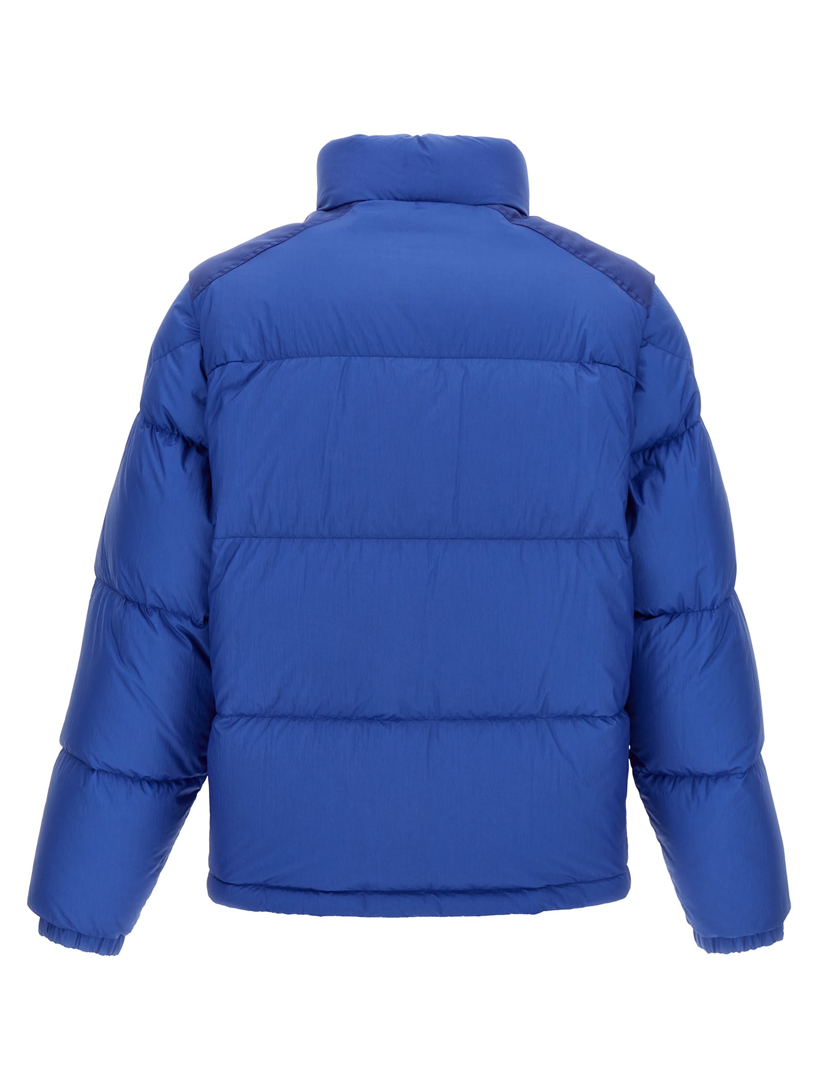 Moncler Verone Reversible Short Down Jacket In Blue