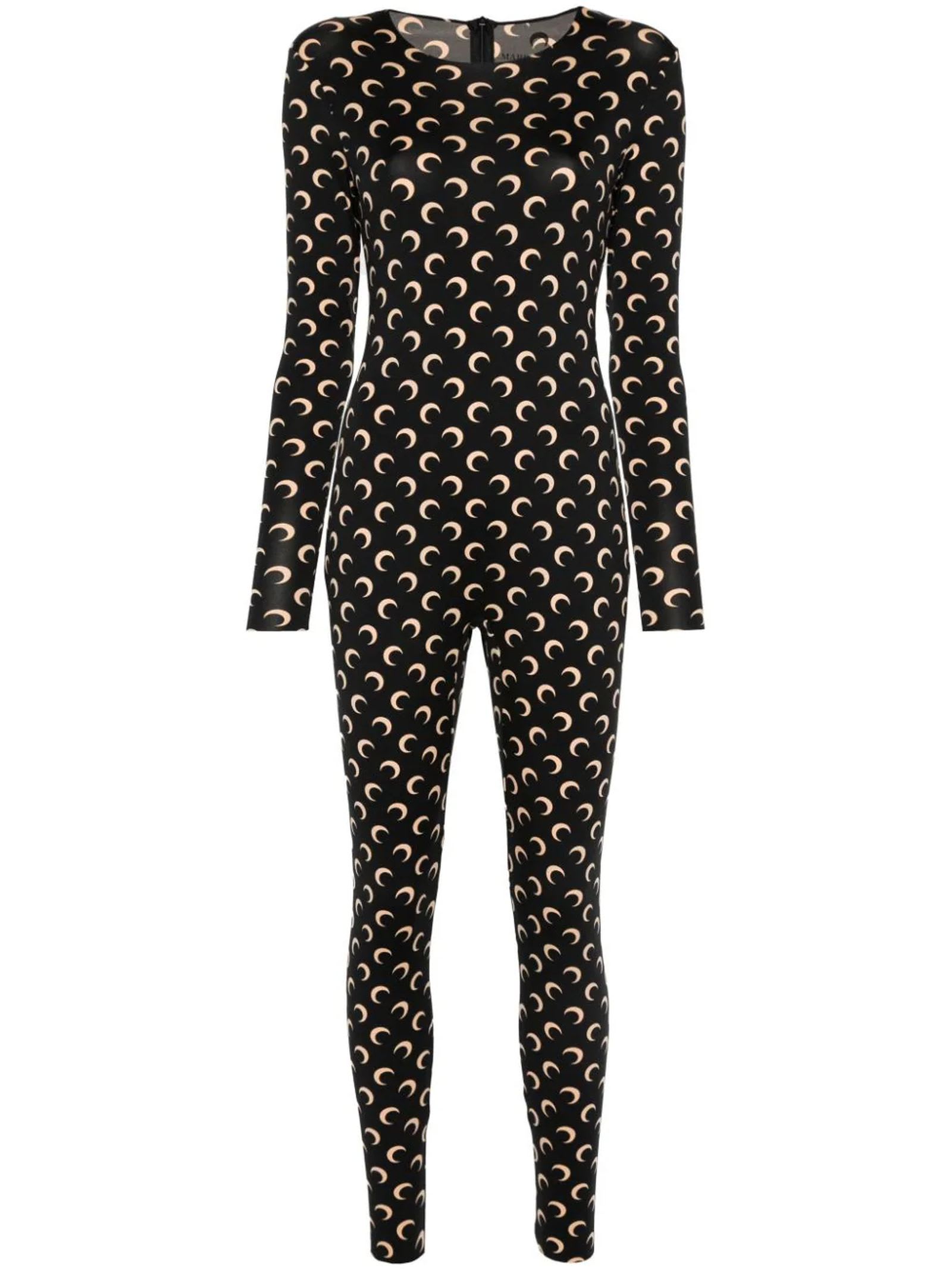 Moon-print Jersey Catsuit