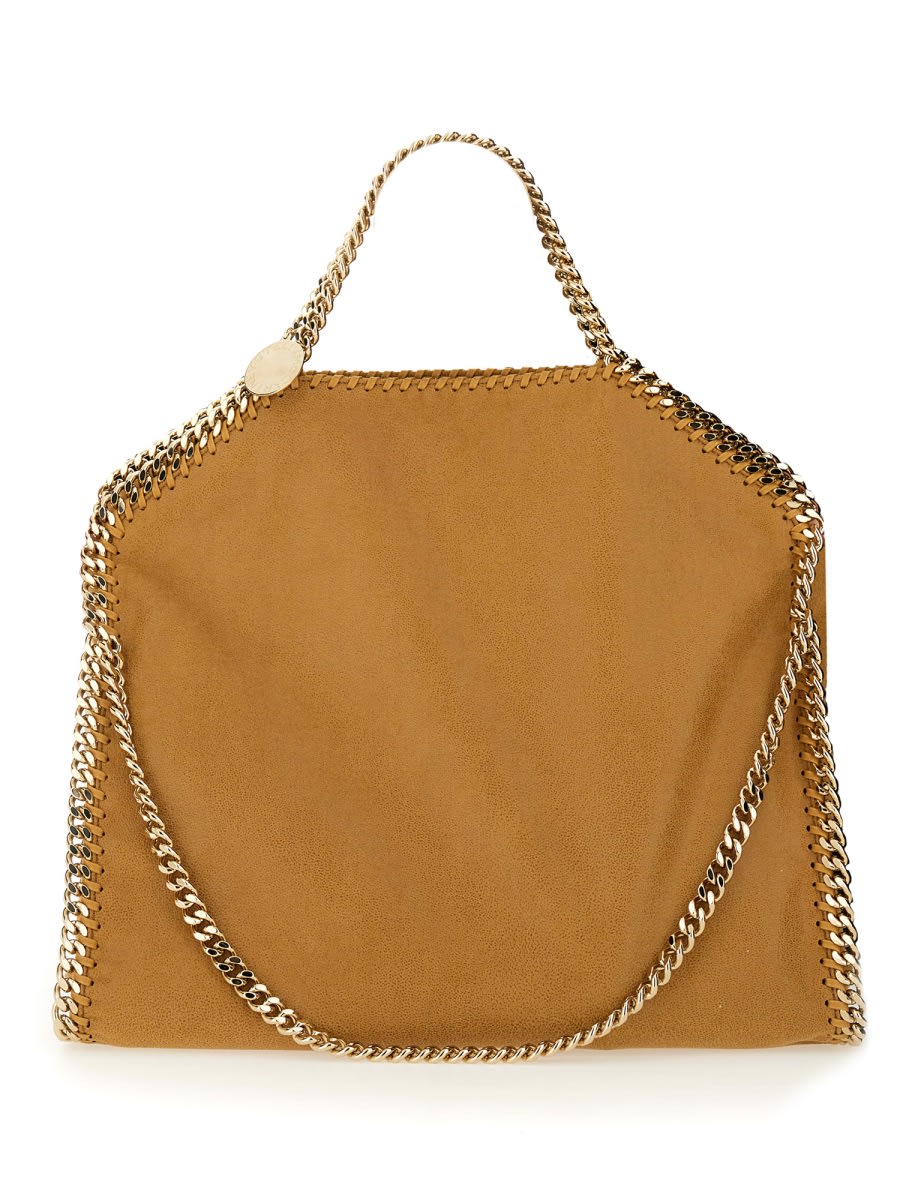 Stella Mccartney Falabella Fold Over Tote Bag In Amber