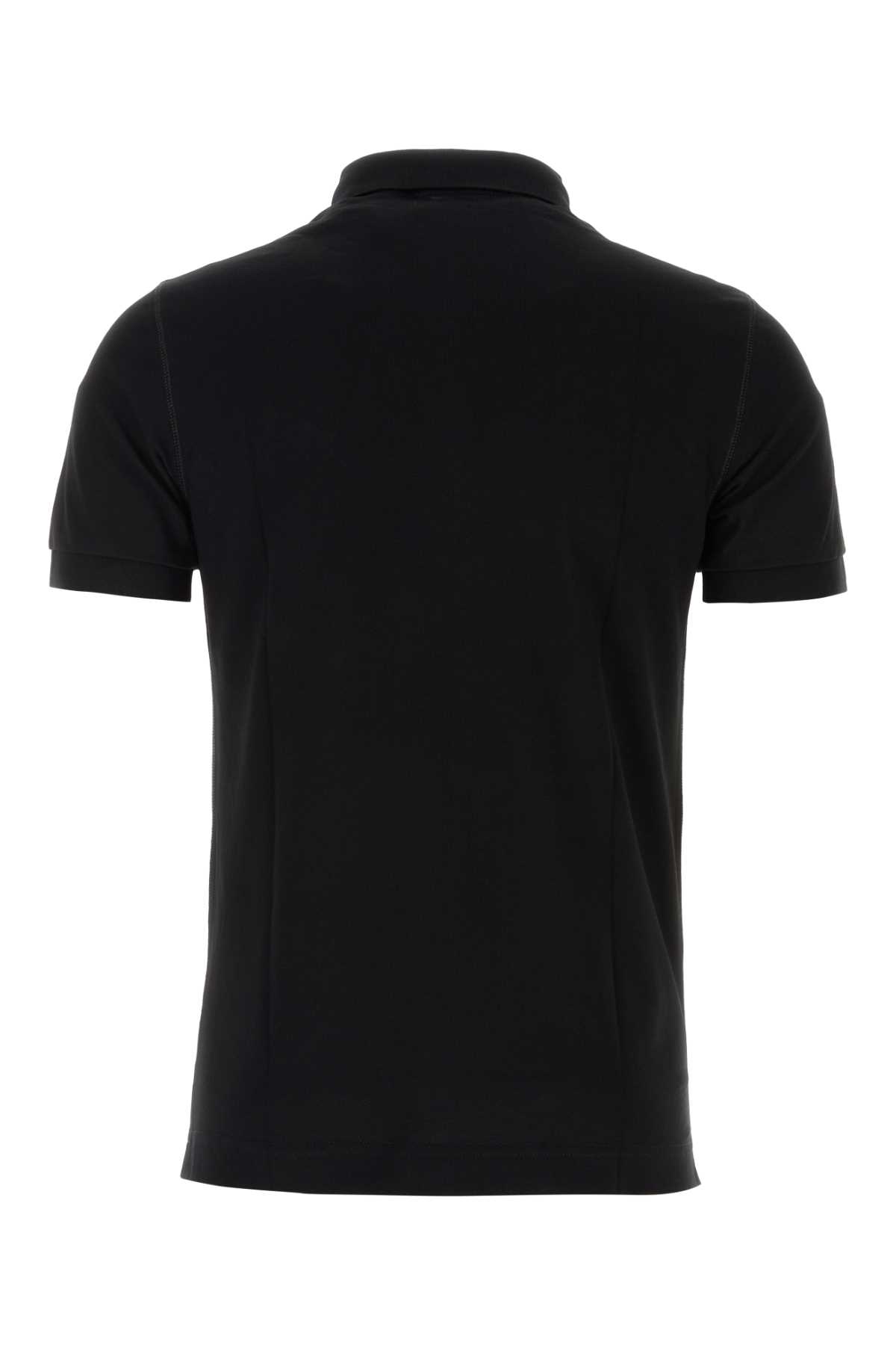 Shop Dolce & Gabbana Black Piquet Polo Shirt In Nero