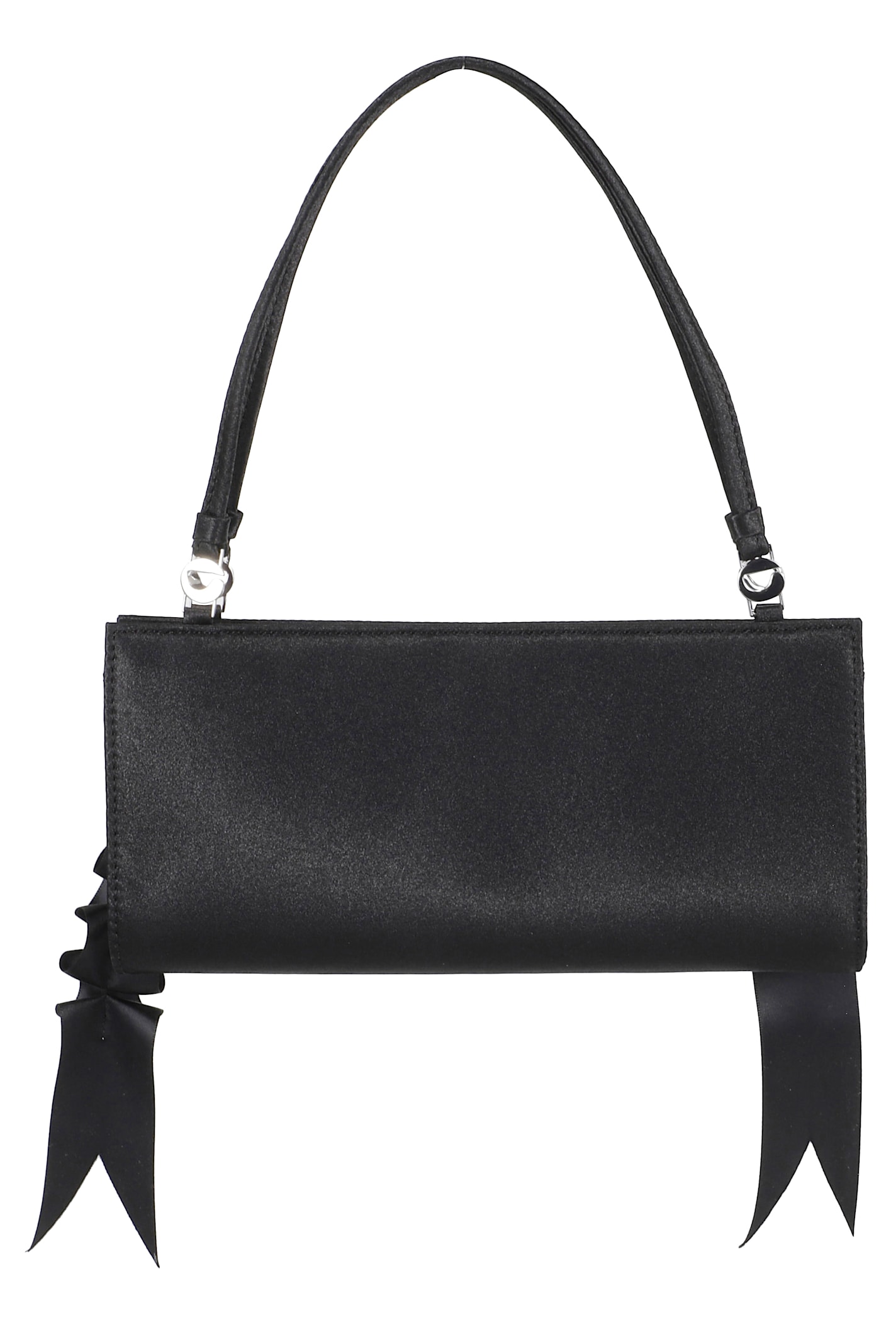 COPERNI PLEATED RIBBON SATIN POCHETTE BAG 